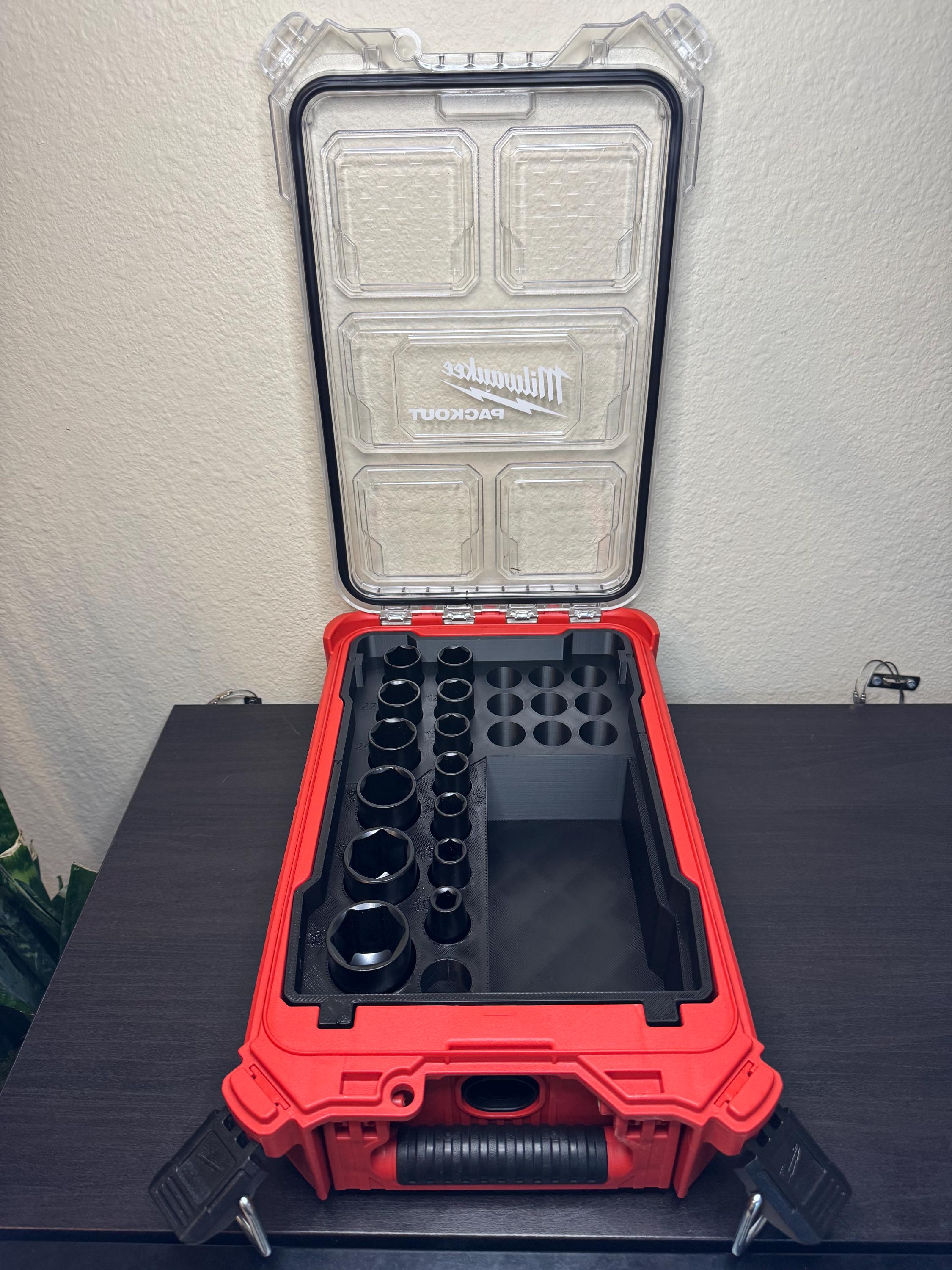 Milwaukee Packout Metric Socket Organizer | Harbor Freight 1/2” Drive Impact Socket Insert