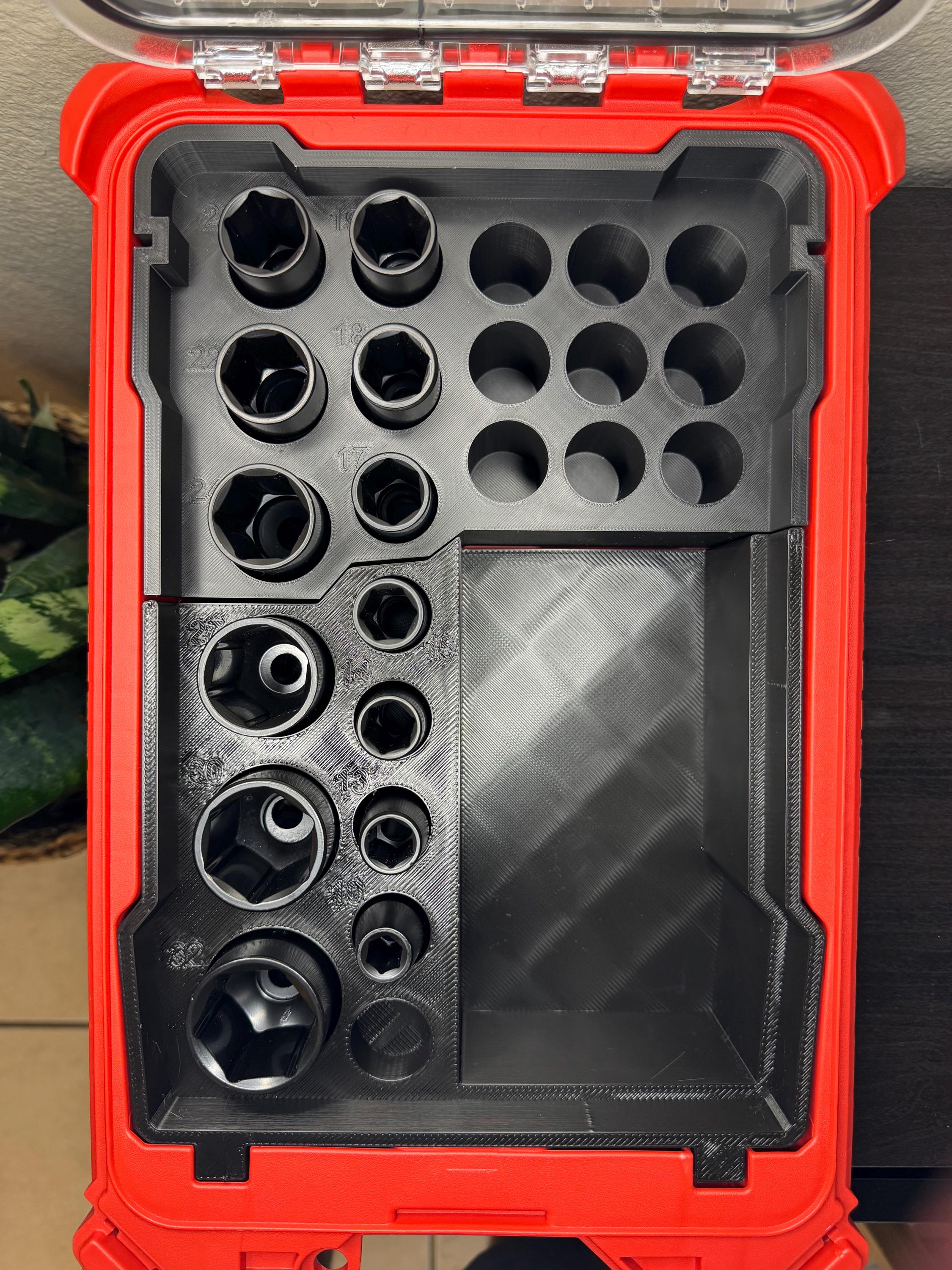 Milwaukee Packout Metric Socket Organizer | Harbor Freight 1/2” Drive Impact Socket Insert