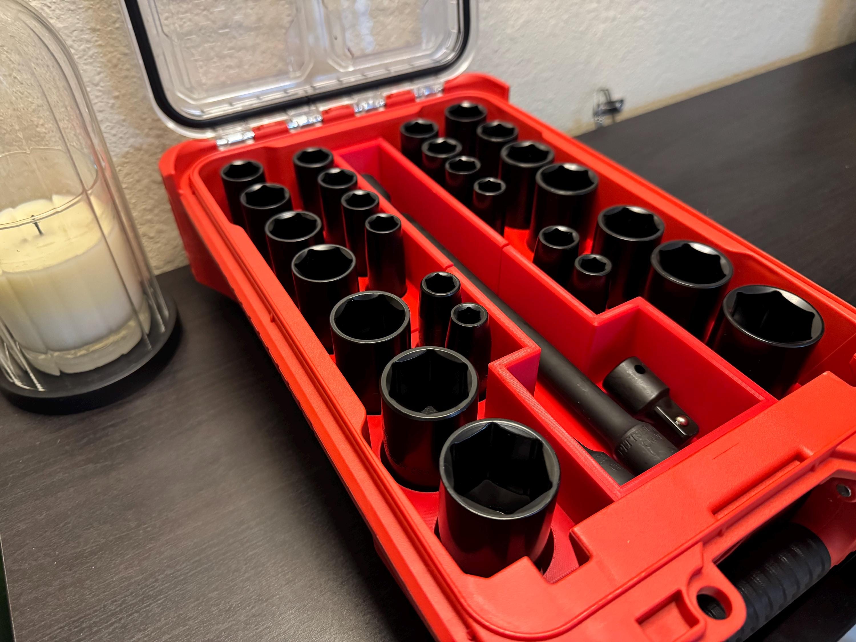 Milwaukee Packout Impact Socket SAE/Metric Insert for Compact Organizer with Extension Slot