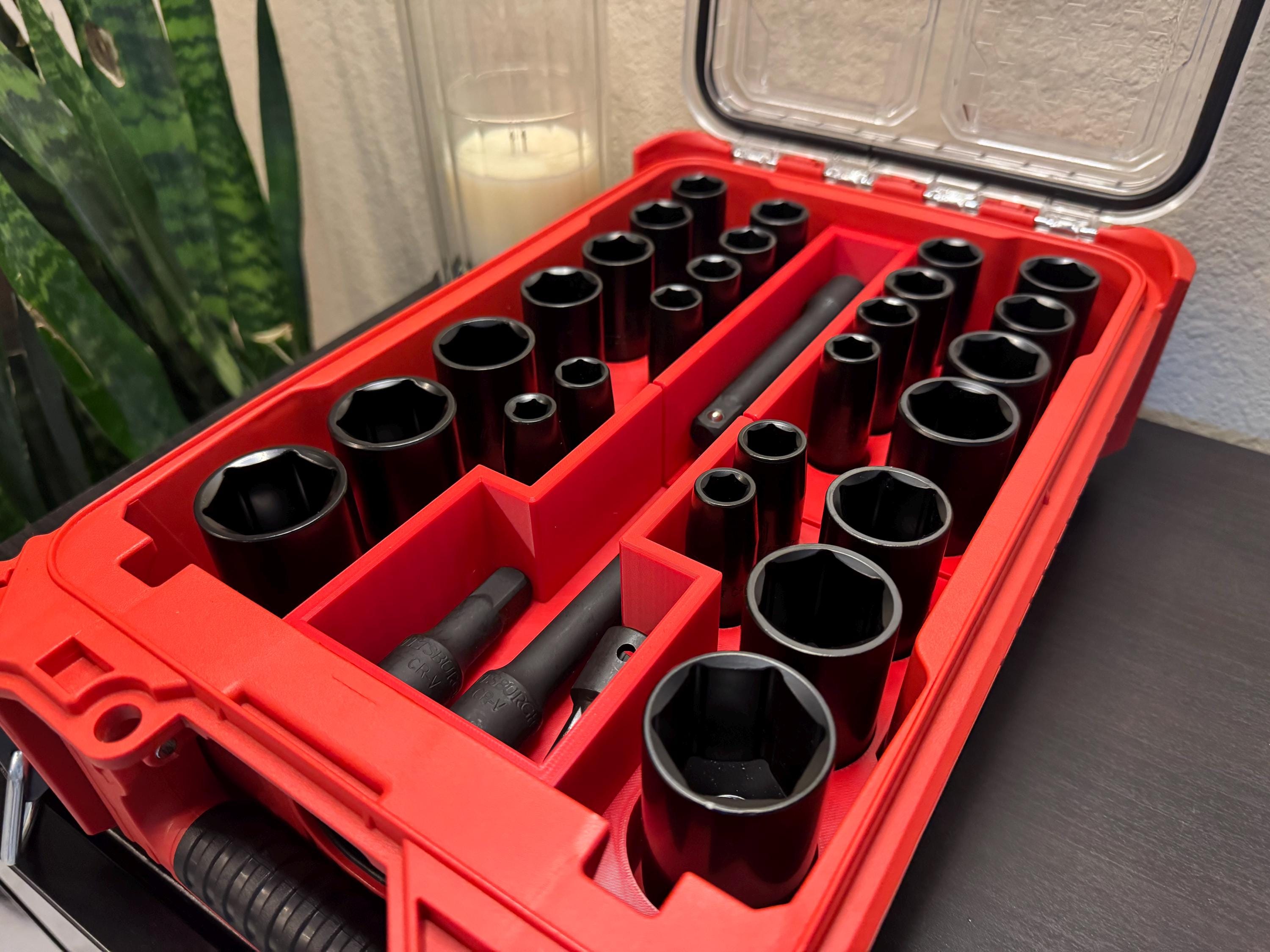 Milwaukee Packout Impact Socket SAE/Metric Insert for Compact Organizer with Extension Slot