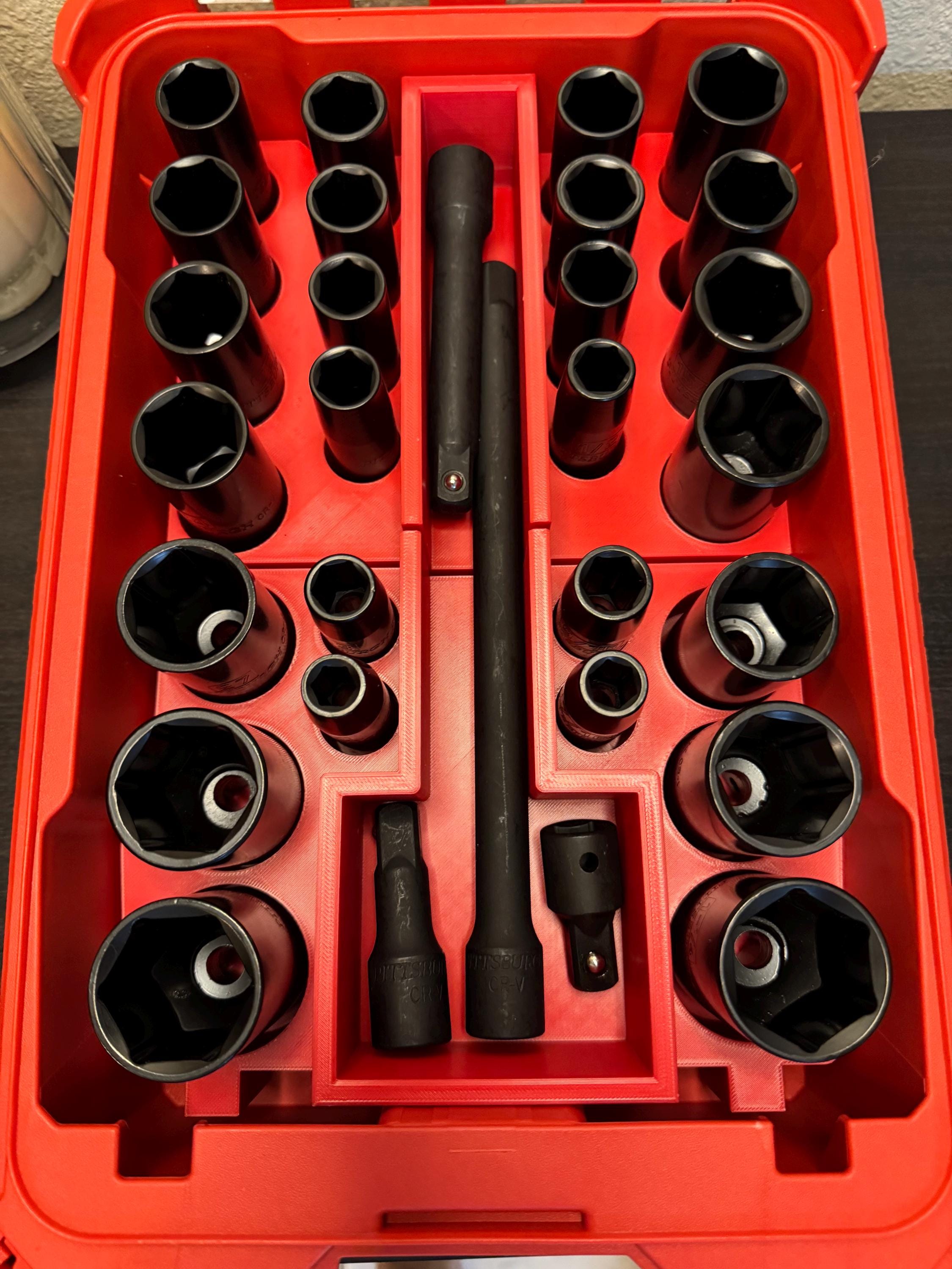 Milwaukee Packout Impact Socket SAE/Metric Insert for Compact Organizer with Extension Slot