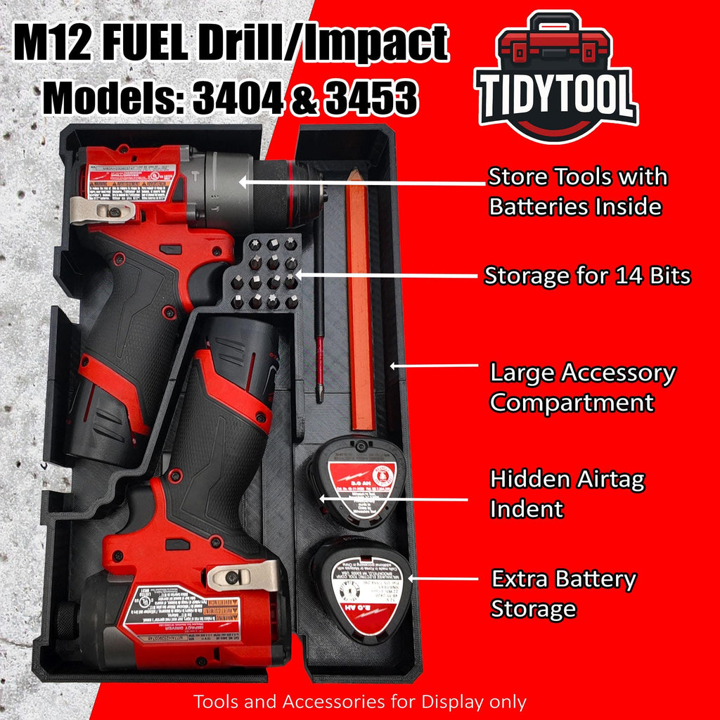 Drawer Liner for Milwaukee M12 FUEL Drill/Driver and impact