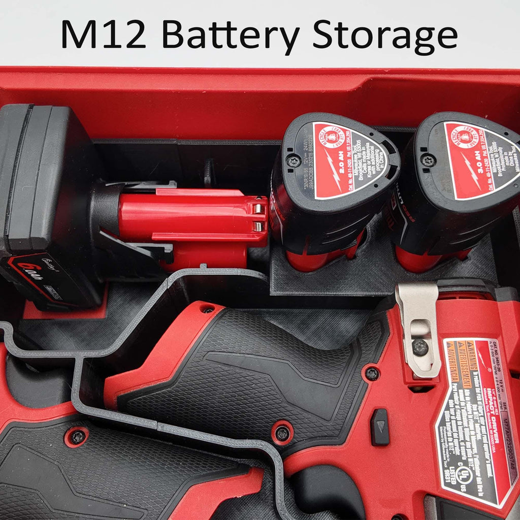 Packout Insert for M12 Fuel Drill/Driver and Impact- Milwaukee Compact Organizer