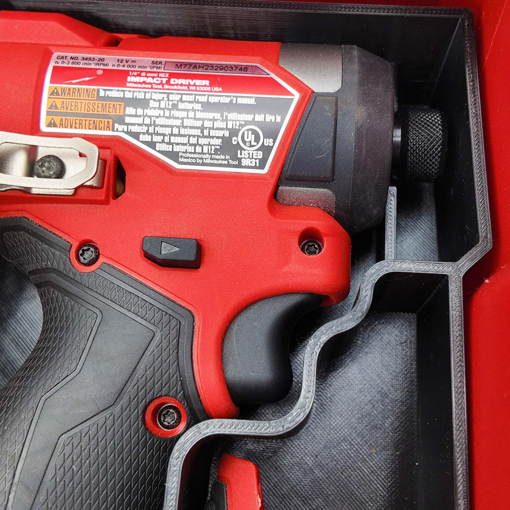 Packout Insert for M12 Fuel Drill/Driver and Impact- Milwaukee Compact Organizer
