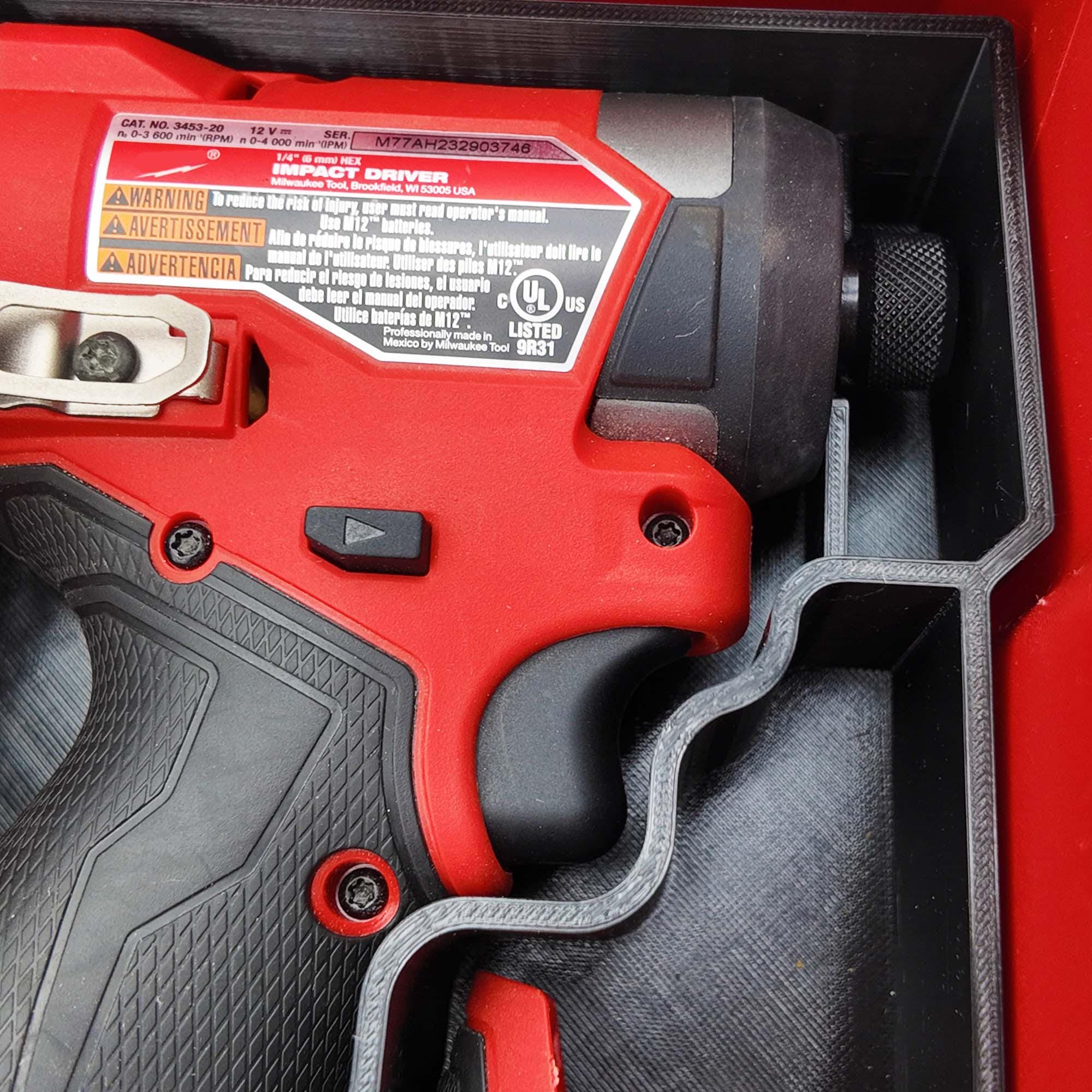 Packout Insert for M12 Fuel Drill/Driver and Impact- Milwaukee Compact Organizer