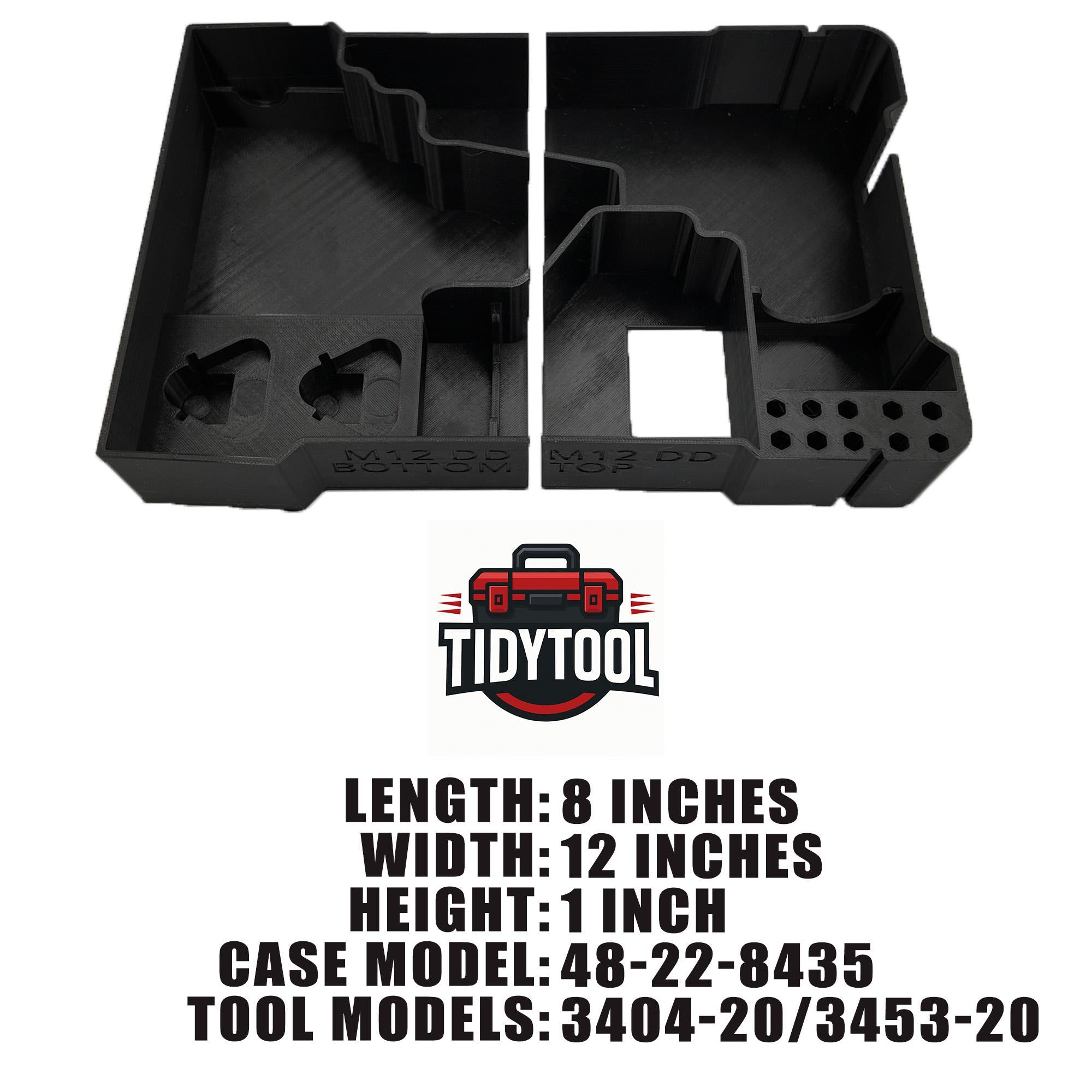 Packout Insert for M12 Fuel Drill/Driver and Impact- Milwaukee Compact Organizer