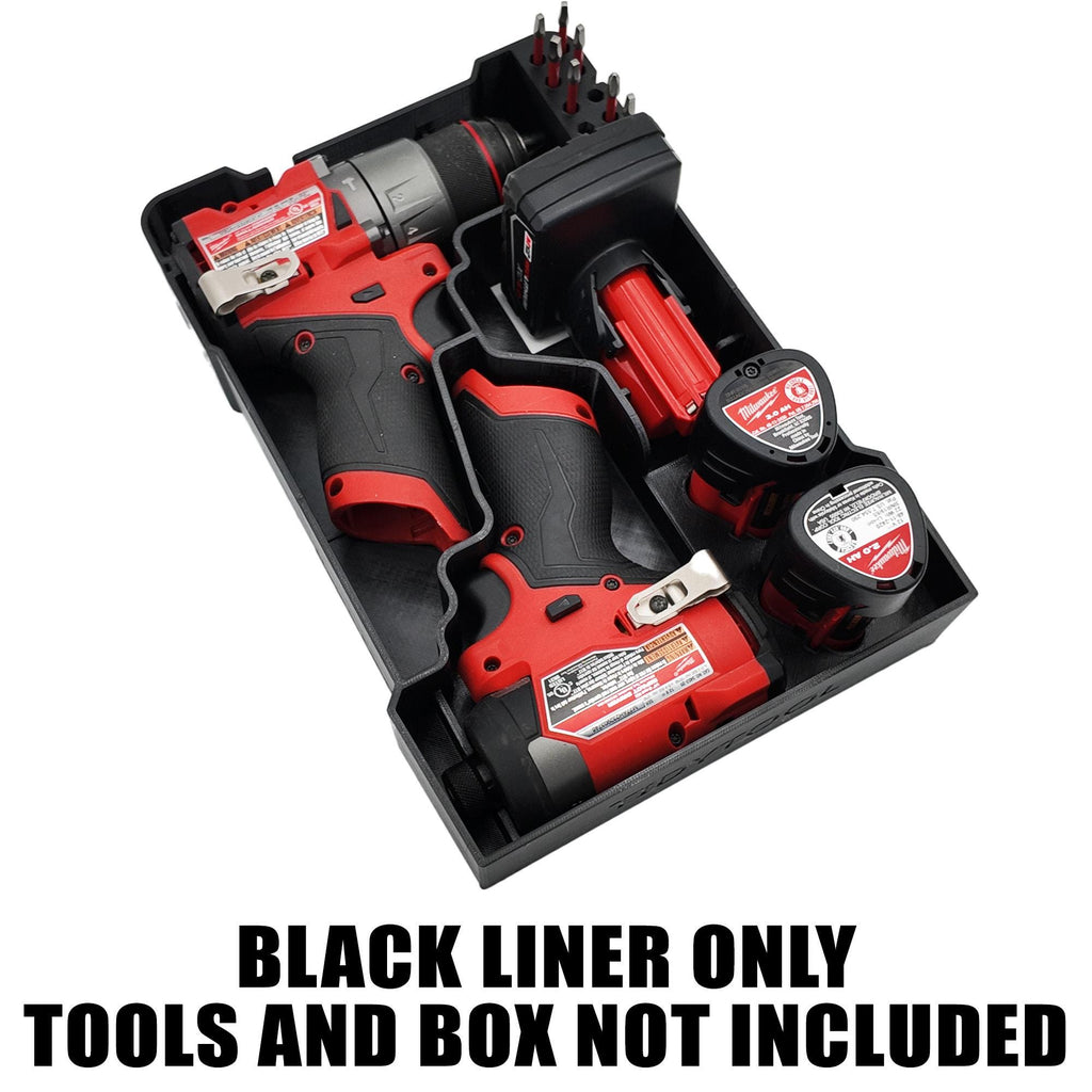 Packout Insert for M12 Fuel Drill/Driver and Impact- Milwaukee Compact Organizer