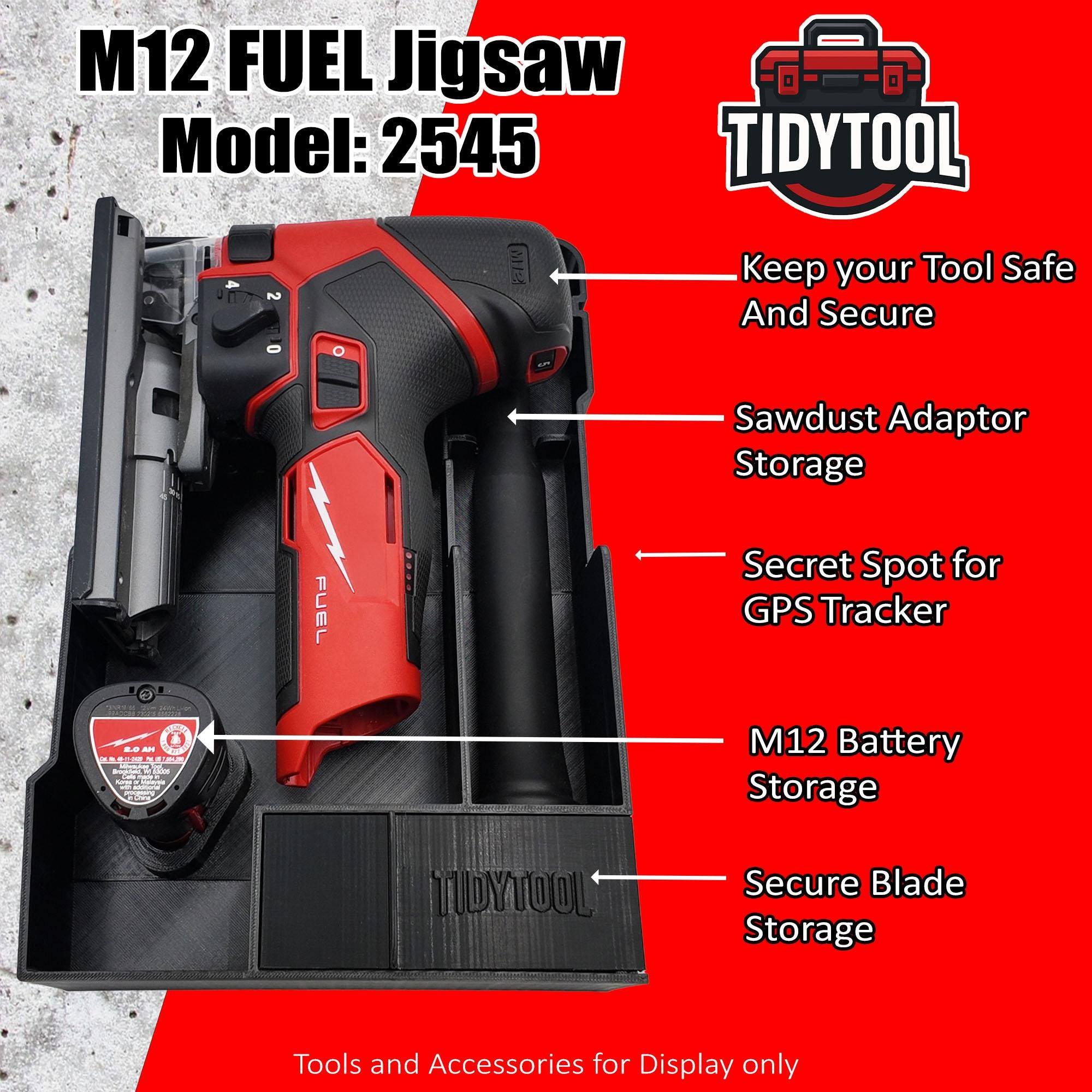Packout Insert for M12 Fuel Jigsaw and Milwaukee Compact Organizer
