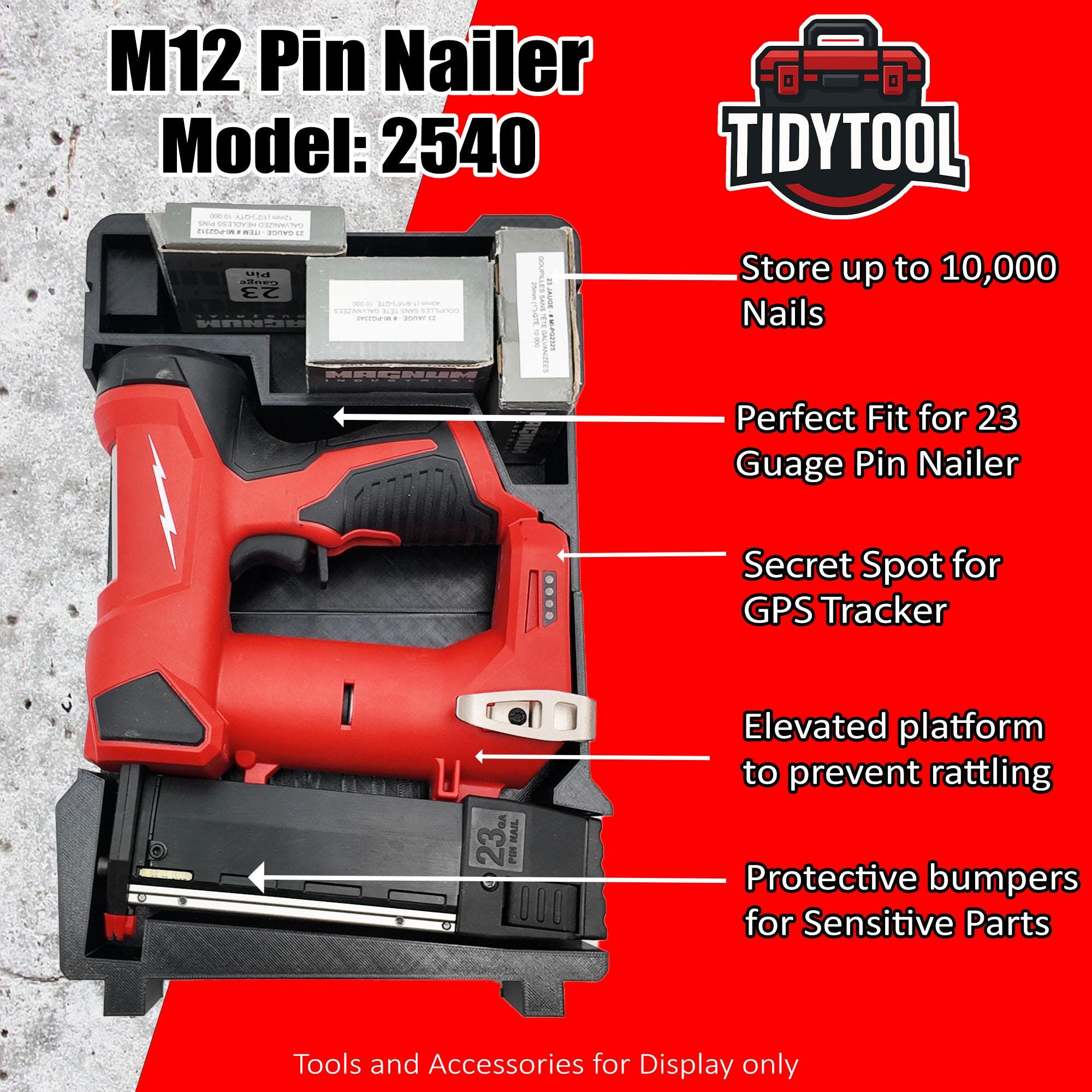Packout Insert for M12 Pin Nailer and Milwaukee Compact Organizer