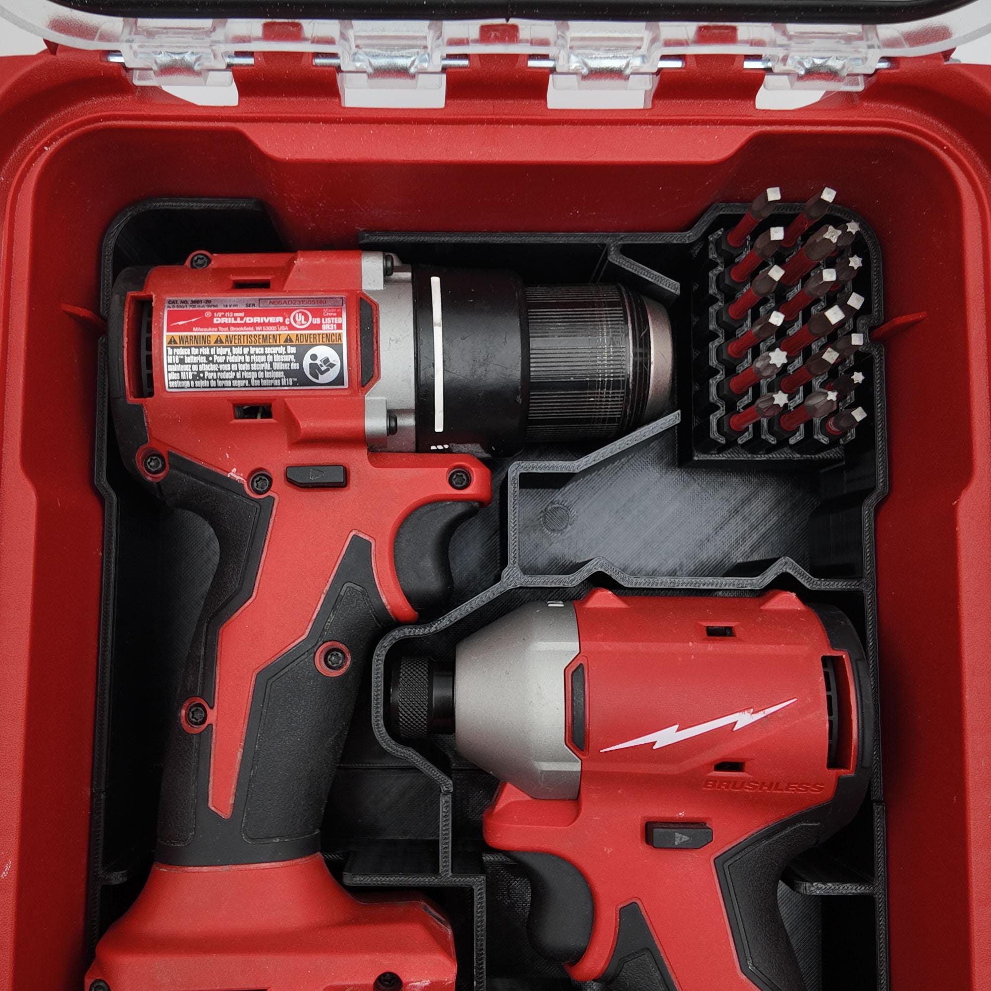 Packout Insert for M18 Drill Driver and Impact- Milwaukee Compact Organizer