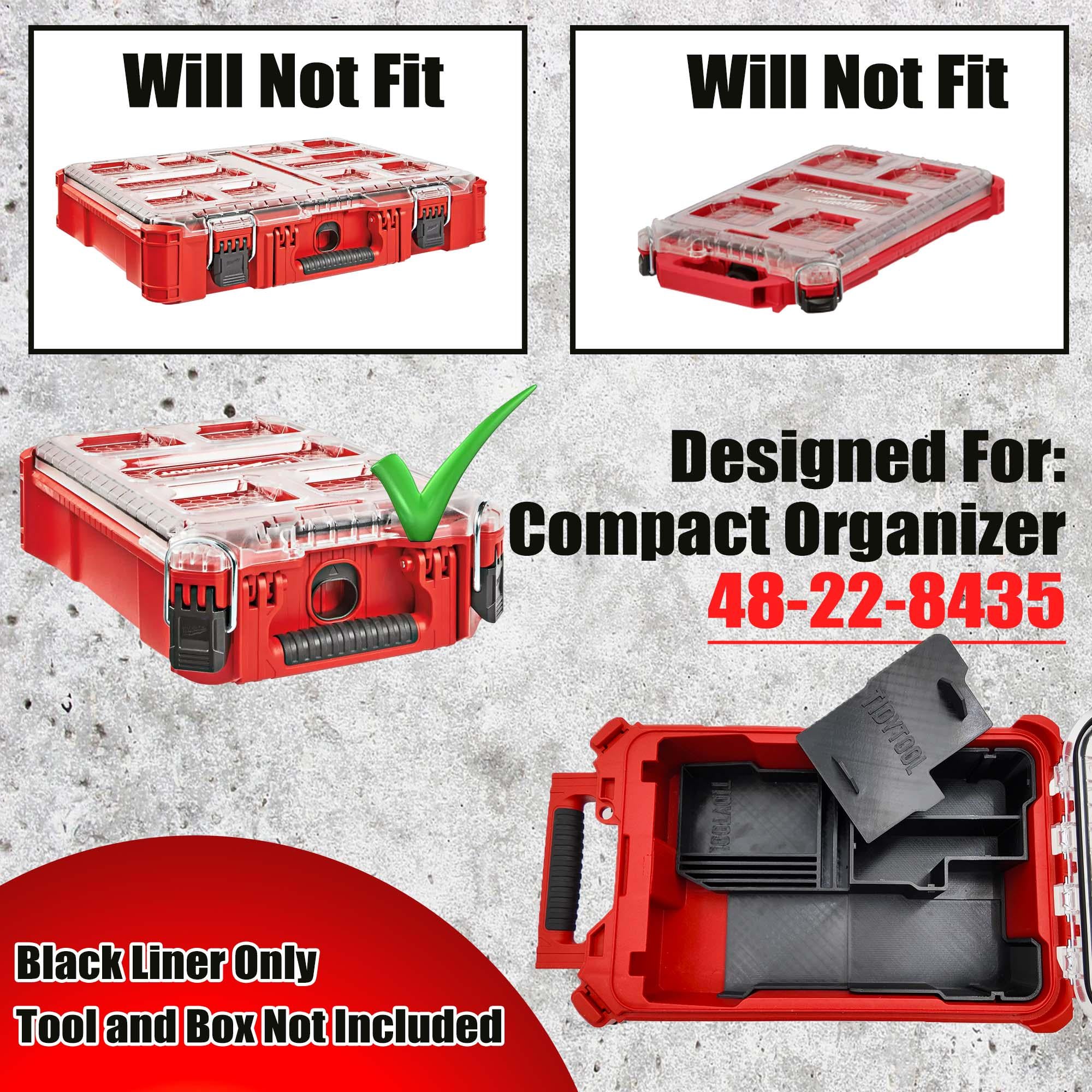 Packout Insert for M18 Multi Tool Models 2836 and 2626 - Milwaukee Compact Organizer