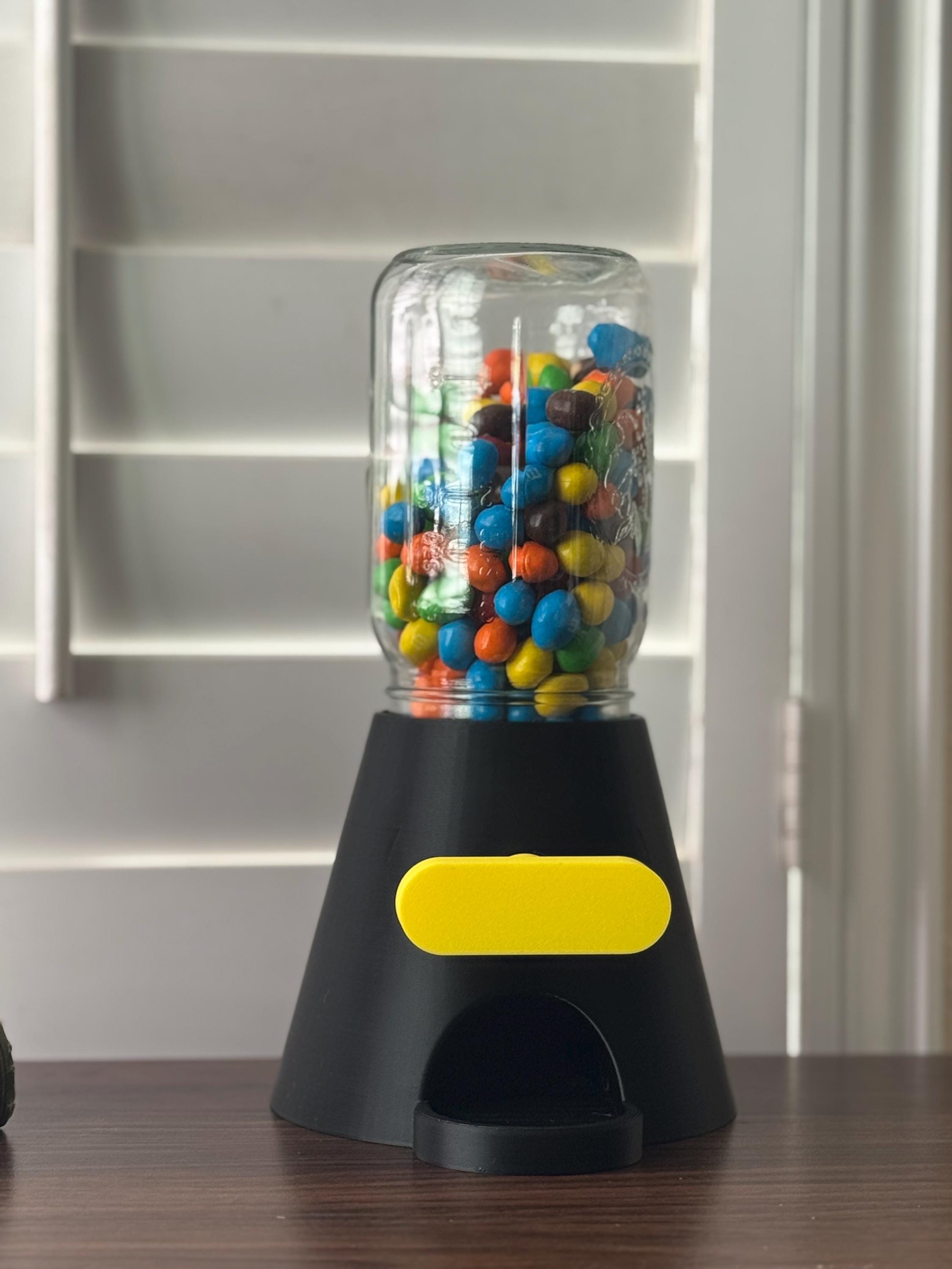 3D Printed Candy Machine: FDA Food Safe PLA, Mason Jar Compatible