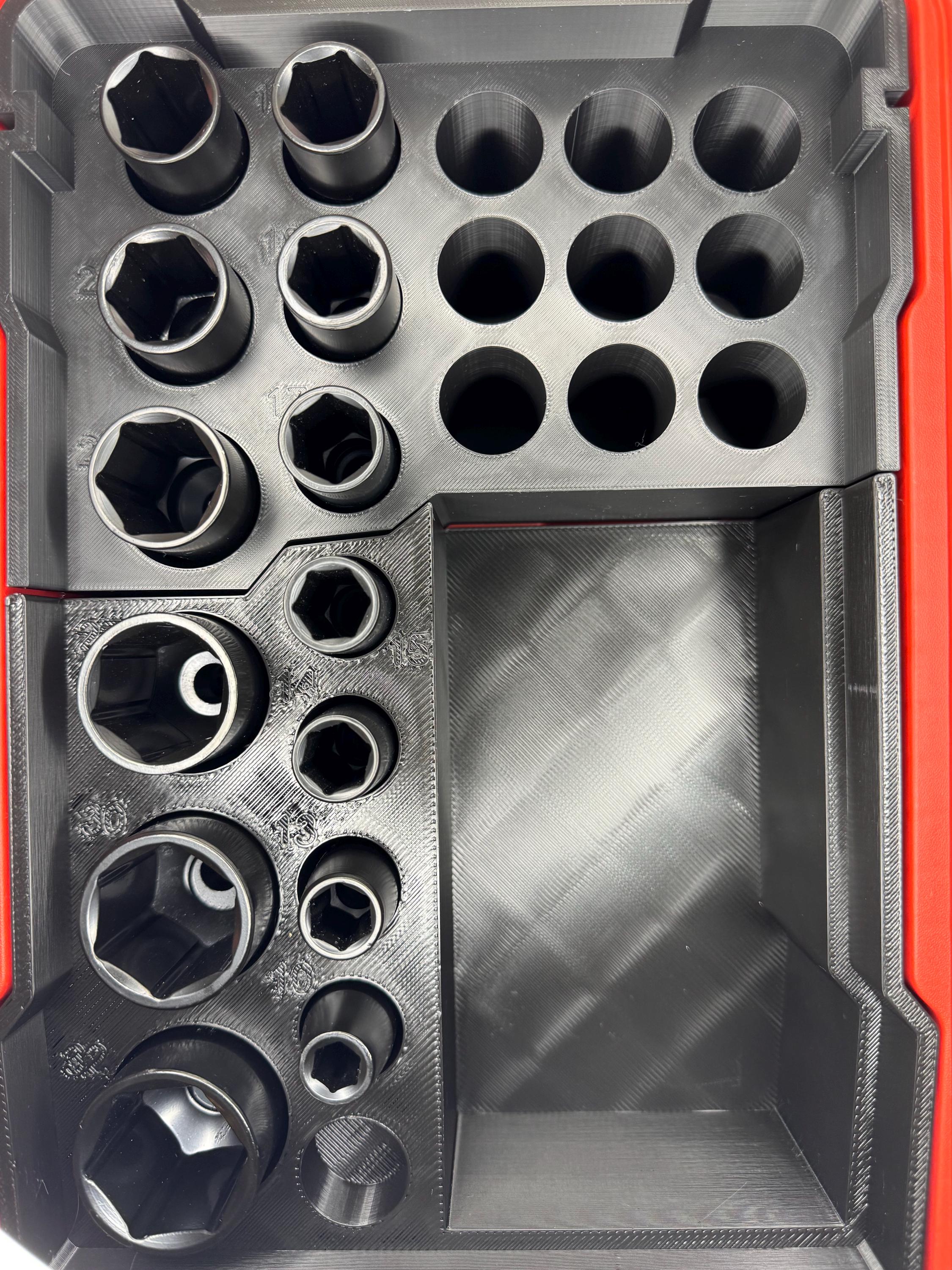 Milwaukee Packout Metric Socket Organizer | Harbor Freight 1/2” Drive Impact Socket Insert