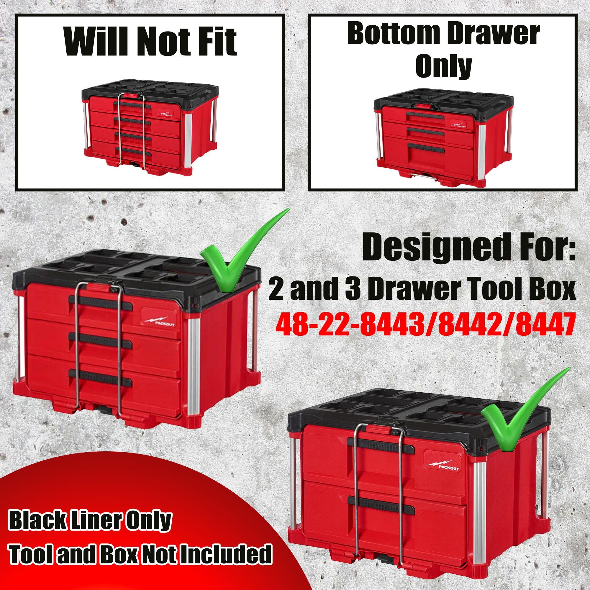 Drawer Liner for Milwaukee M12 FUEL Drill/Driver and impact