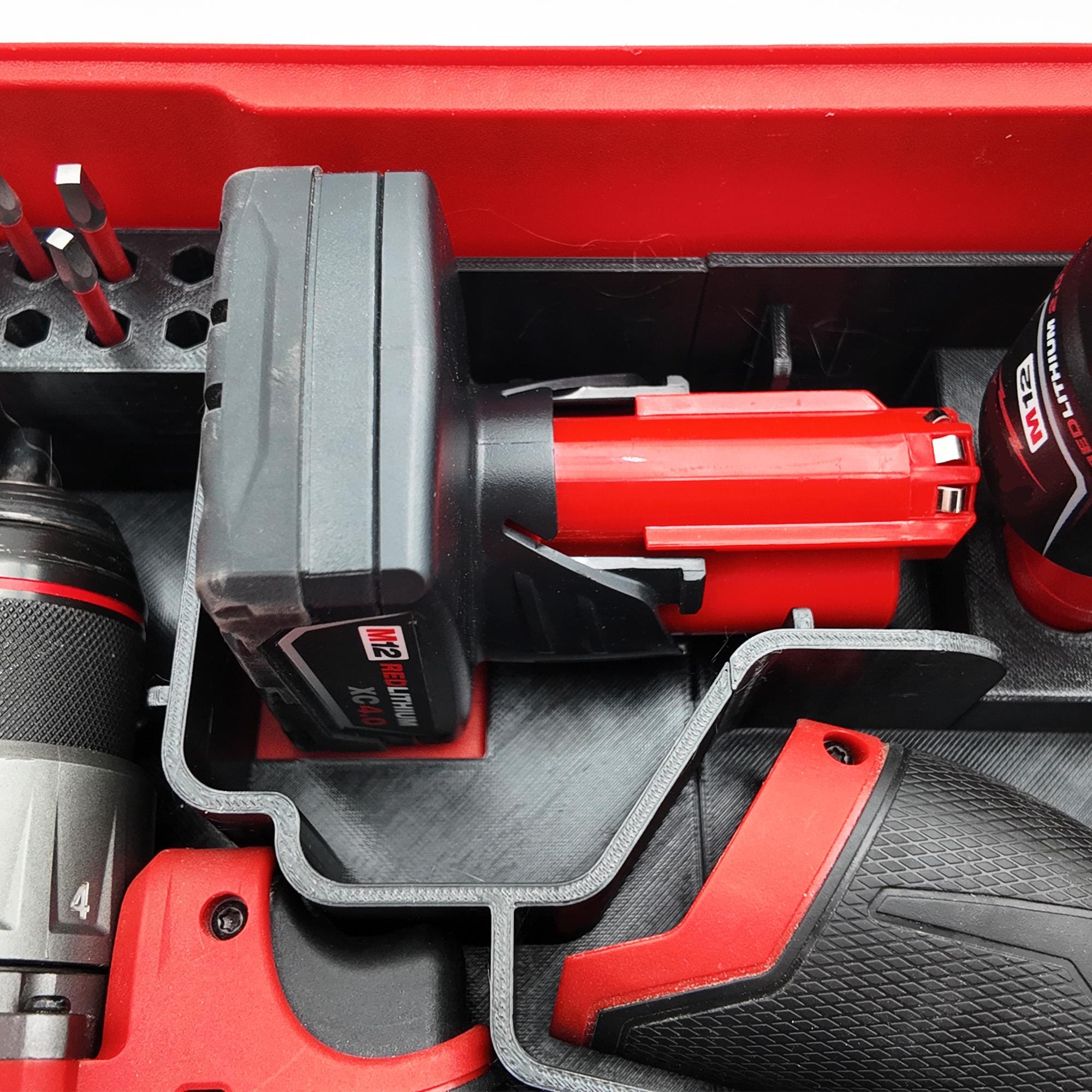 Packout Insert for M12 Fuel Drill/Driver and Impact- Milwaukee Compact Organizer