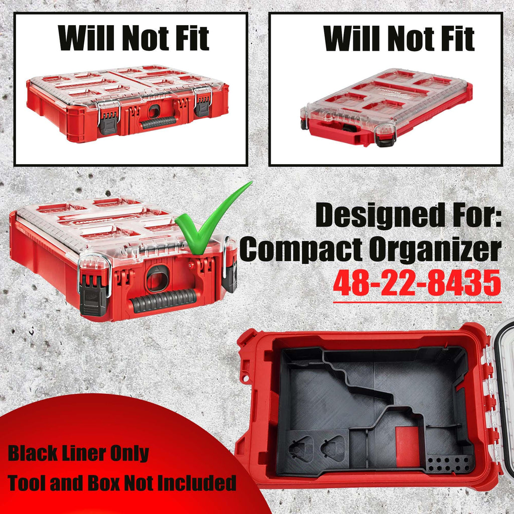Packout Insert for M12 Fuel Drill/Driver and Impact- Milwaukee Compact Organizer