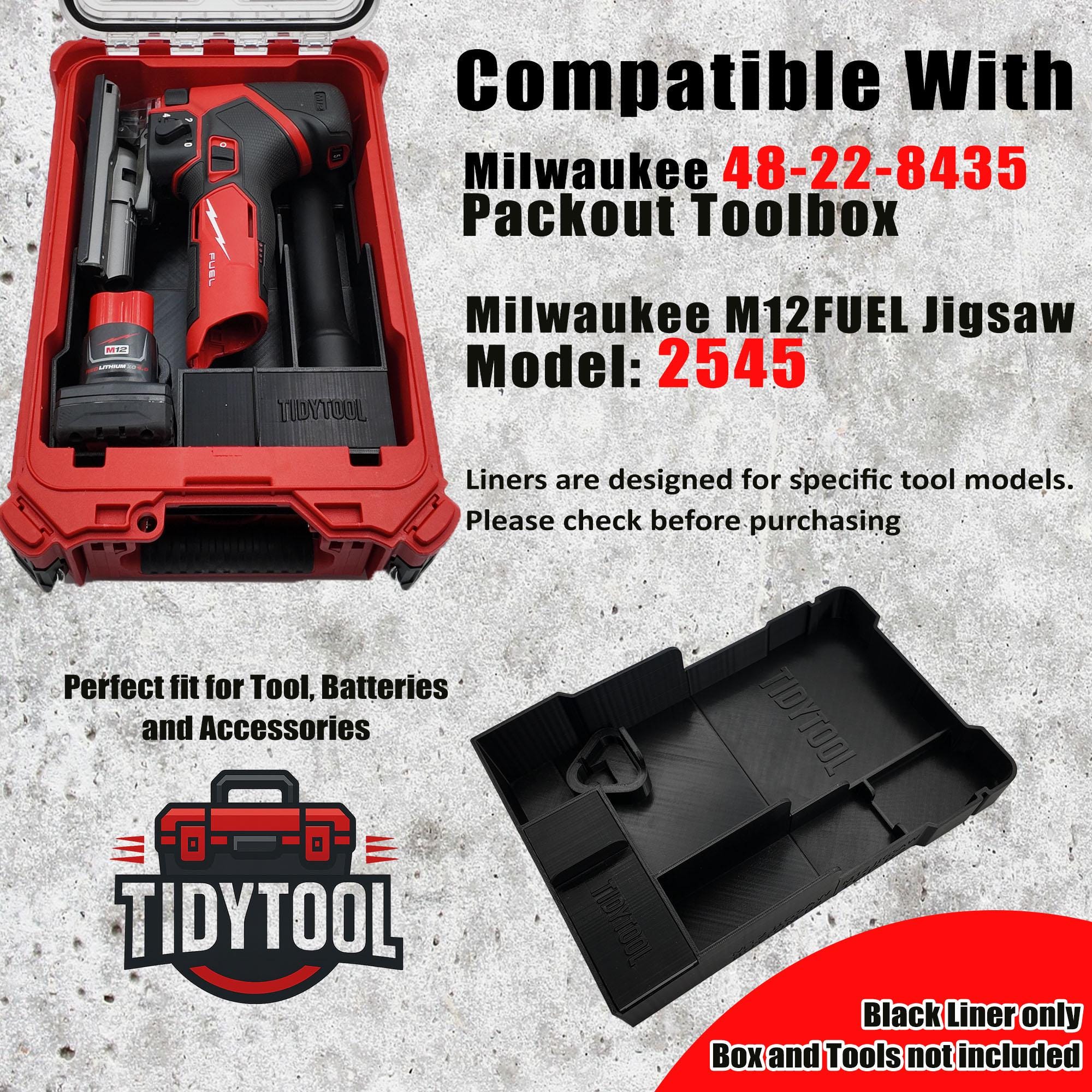 Packout Insert for M12 Fuel Jigsaw and Milwaukee Compact Organizer