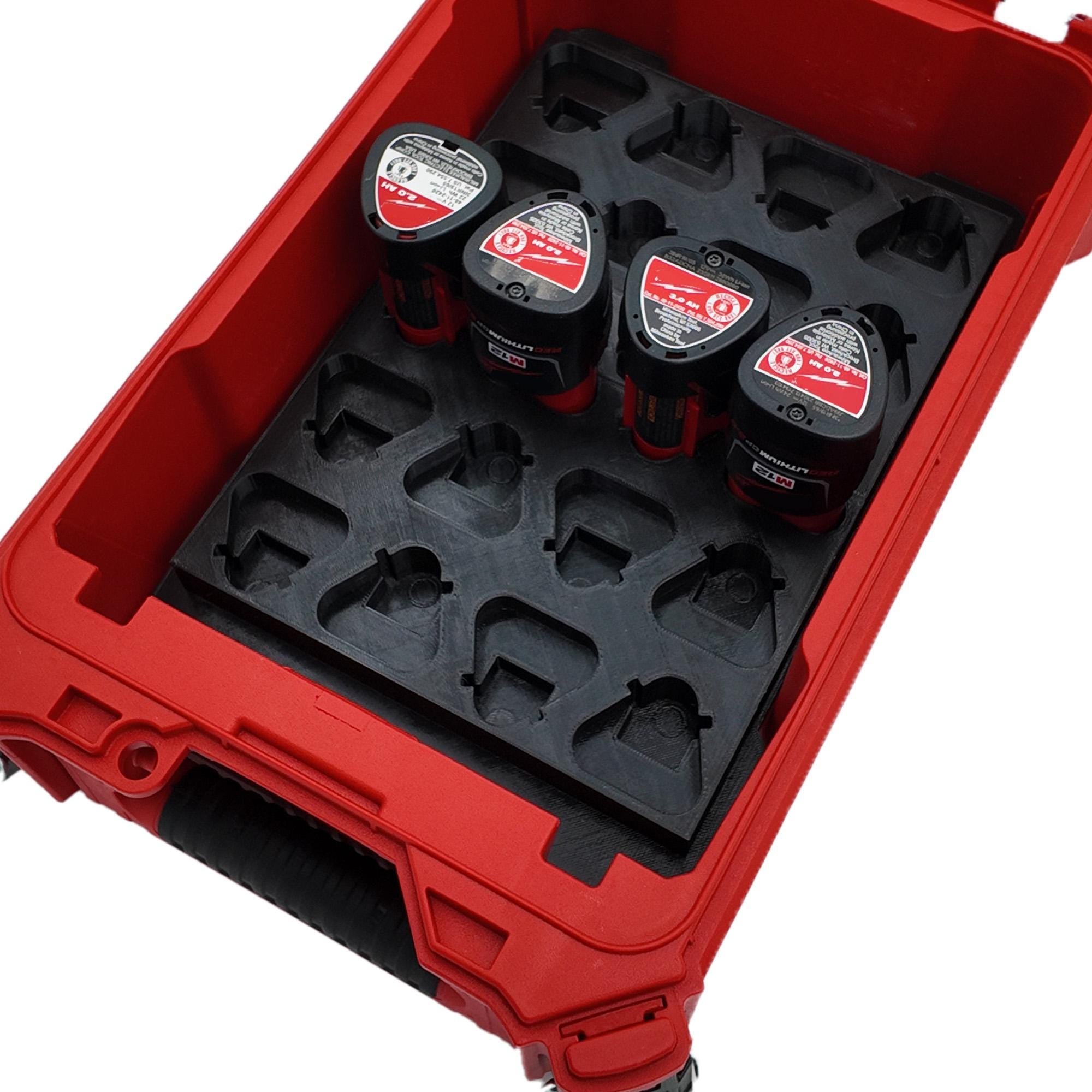 Packout Insert for M12 Battery Liner and Milwaukee Compact Organizer