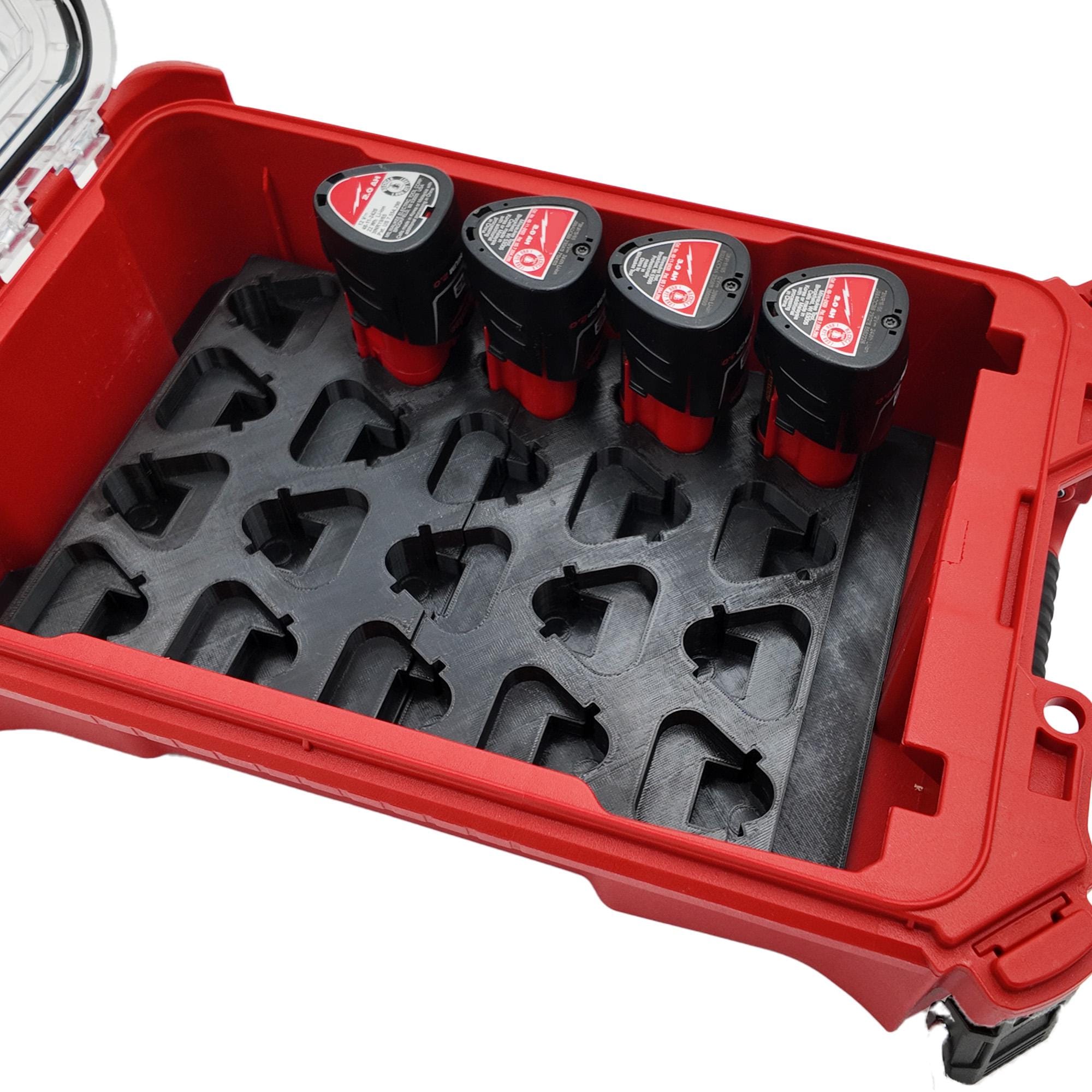Packout Insert for M12 Battery Liner and Milwaukee Compact Organizer