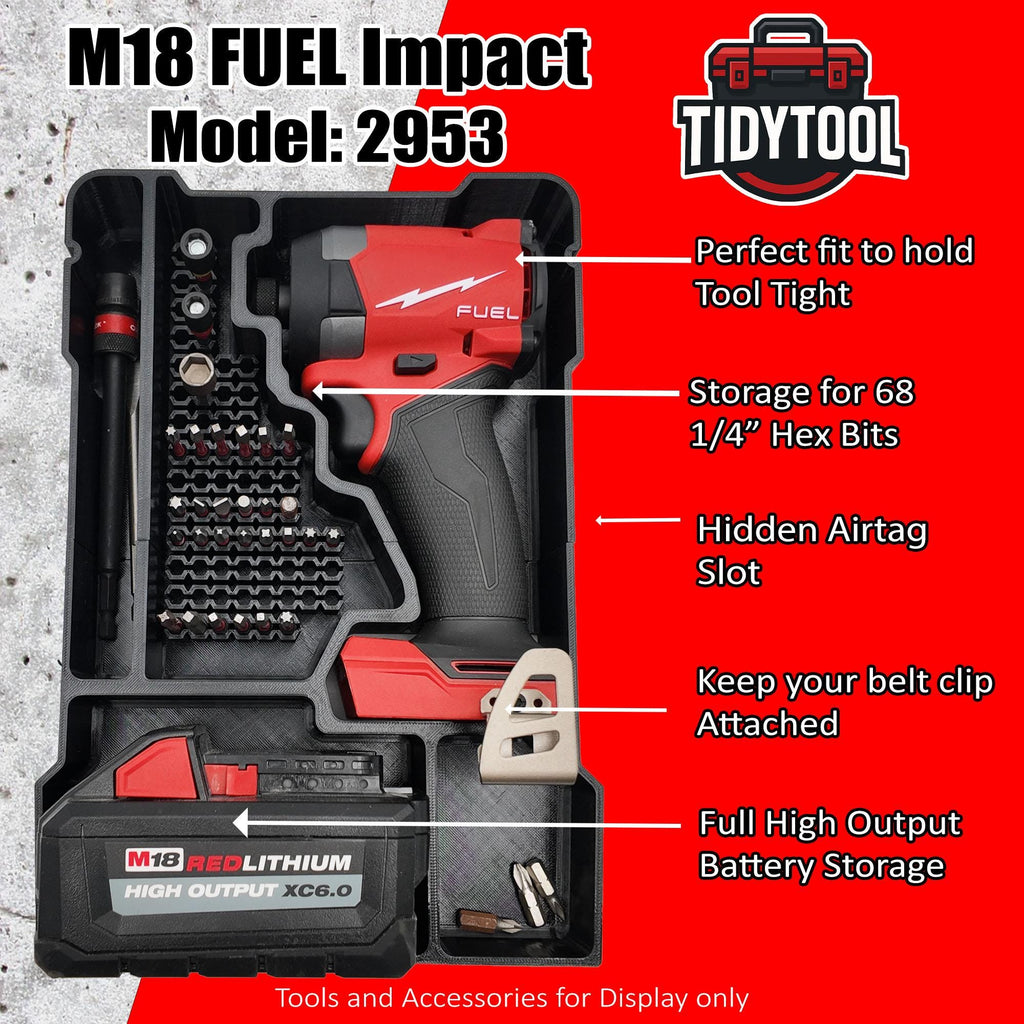 Packout Insert for M18 Fuel 1/4" Hex Impact Driver - Milwaukee Compact Organizer