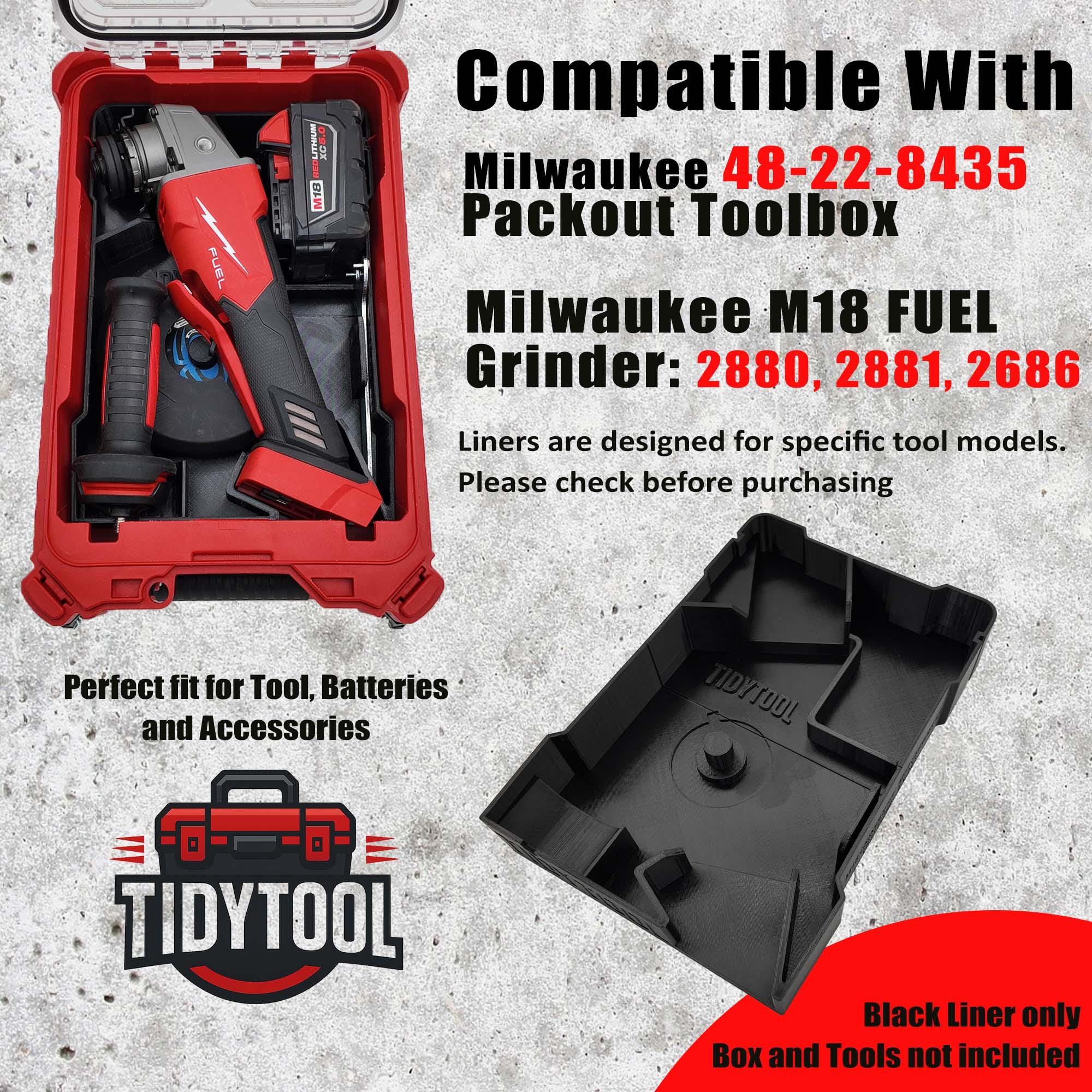 Packout Insert for M18 Grinder Models 2880-20, 2881-20 and 2686-20 - Milwaukee Compact Organizer