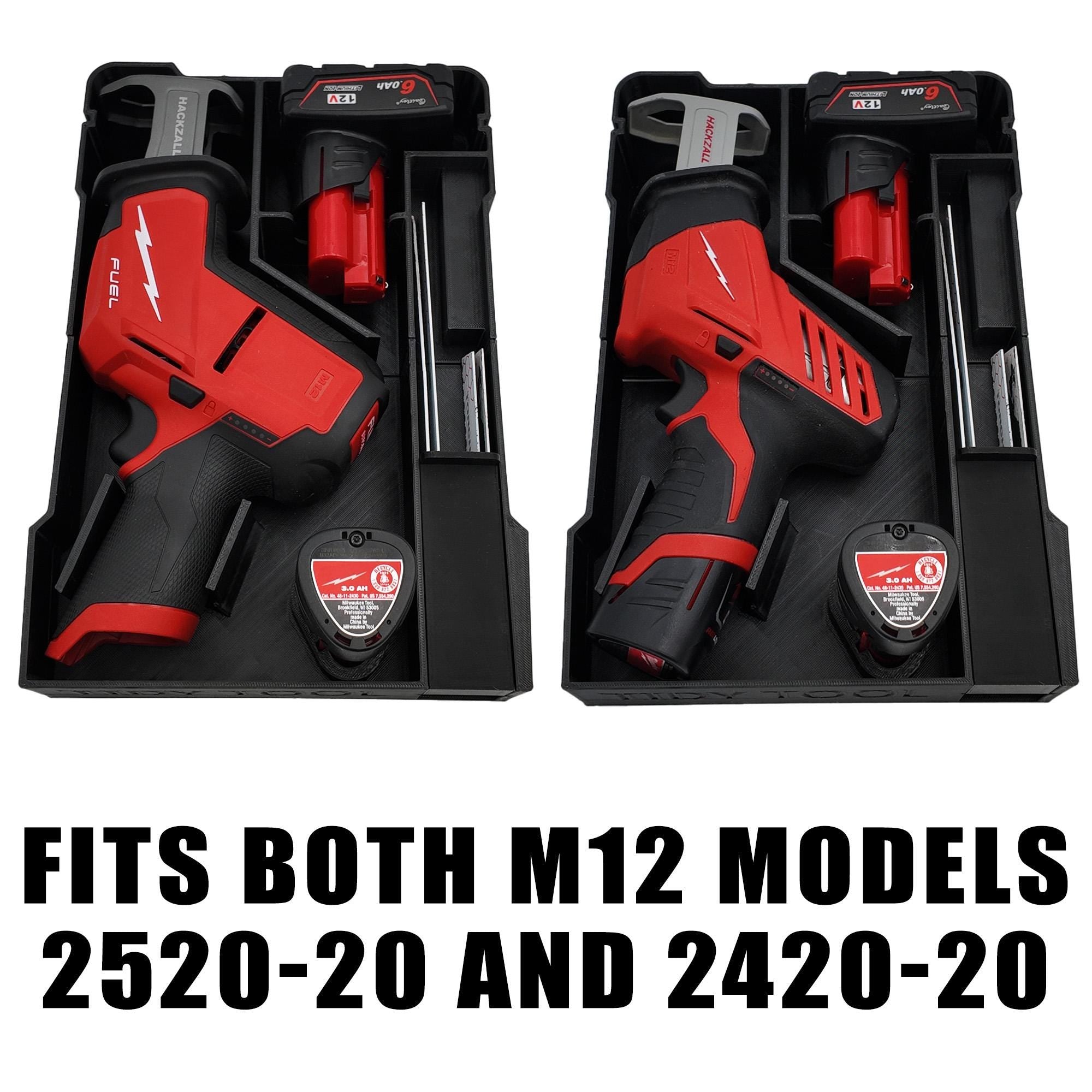 Packout Insert for M12 Fuel Hackzall and Milwaukee Compact Organizer