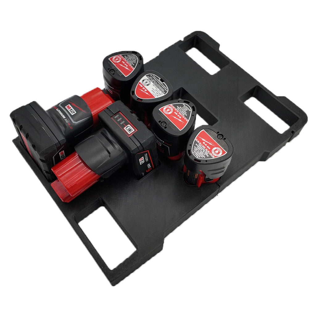 Packout Insert for M12 mixed batteries and Milwaukee Compact Organizer