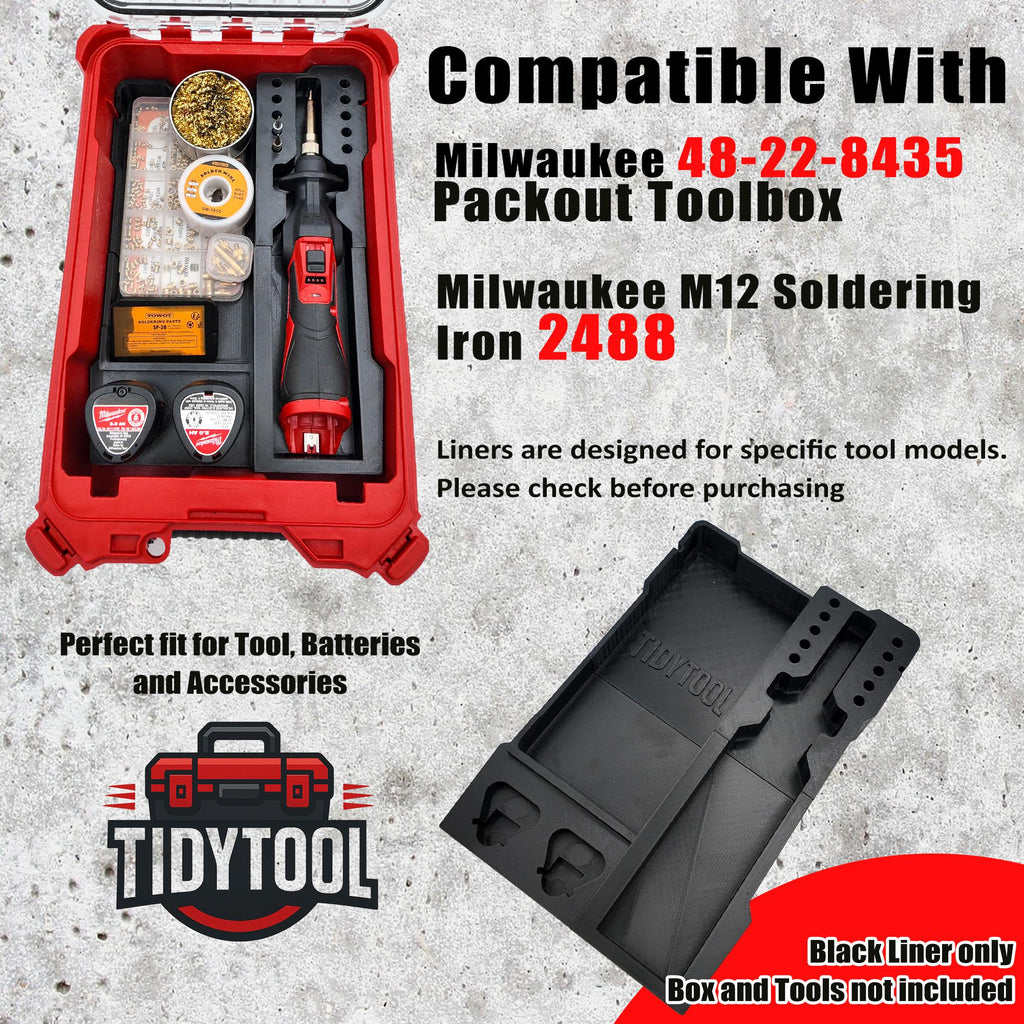 Packout Insert for M12 Soldering Iron and Milwaukee Compact Organizer