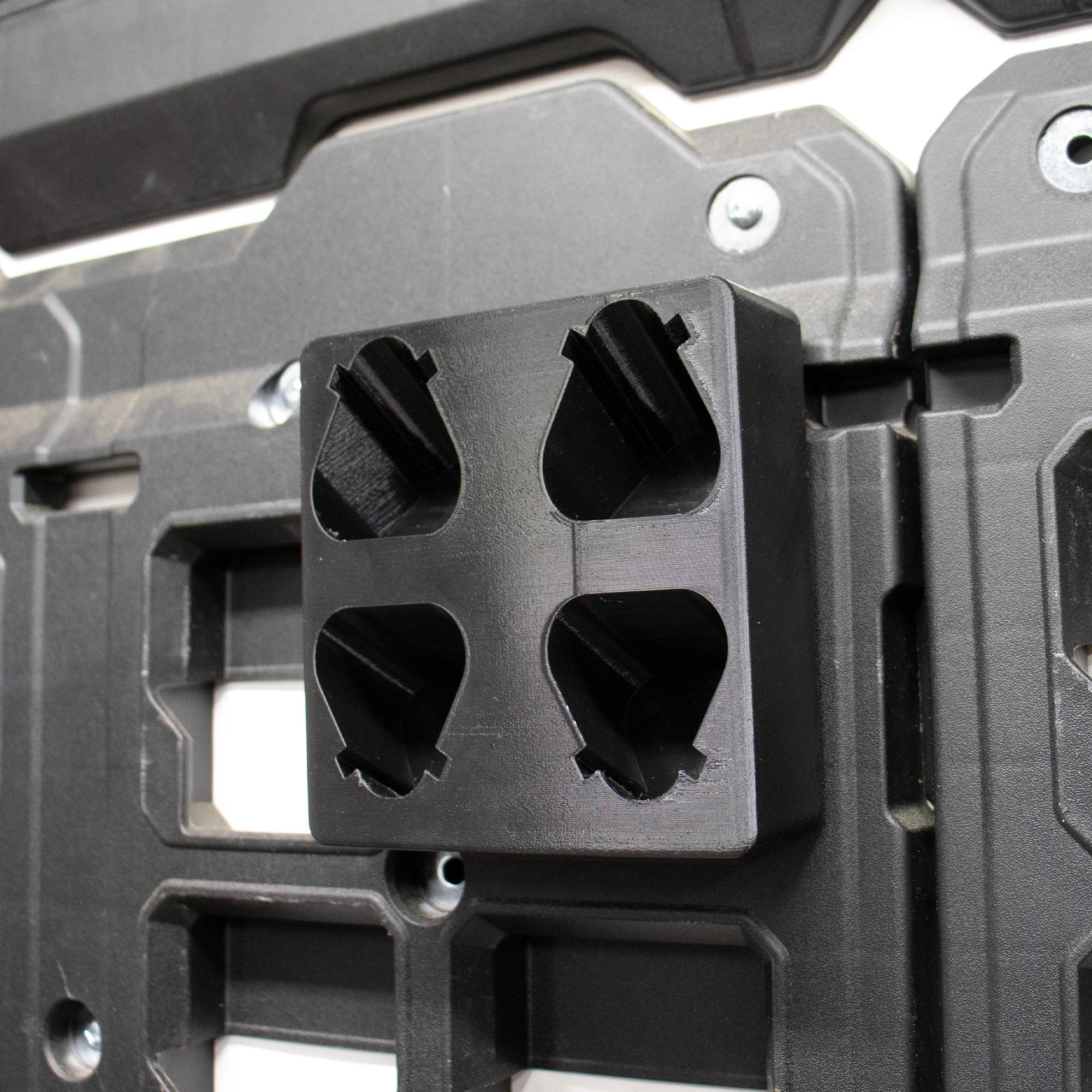 Packout Wall M12 Battery Holder Quad Mount (Large and Small Batteries)