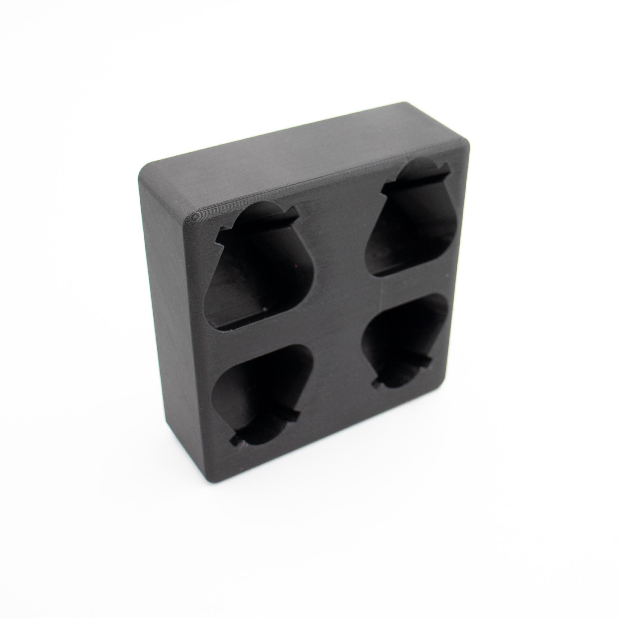 Packout Wall M12 Battery Holder Quad Mount (Large and Small Batteries)