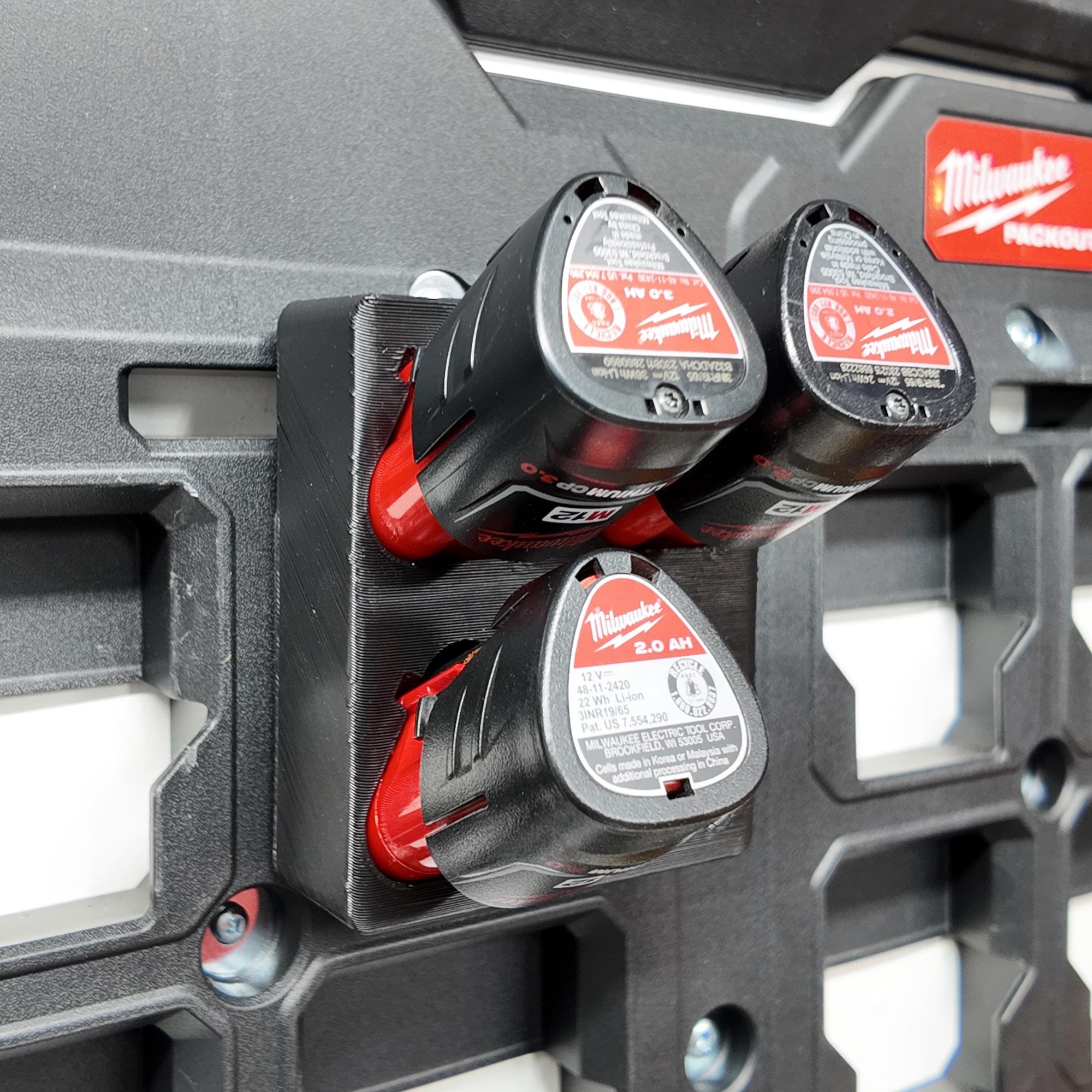 M12 Battery Holder Quad Mount