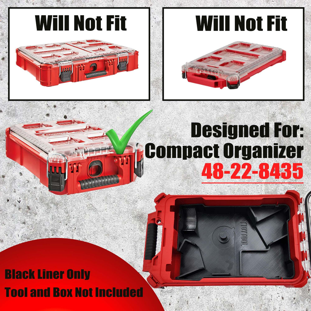 Packout Insert for M18 Grinder Models 2880-20, 2881-20 and 2686-20 - Milwaukee Compact Organizer