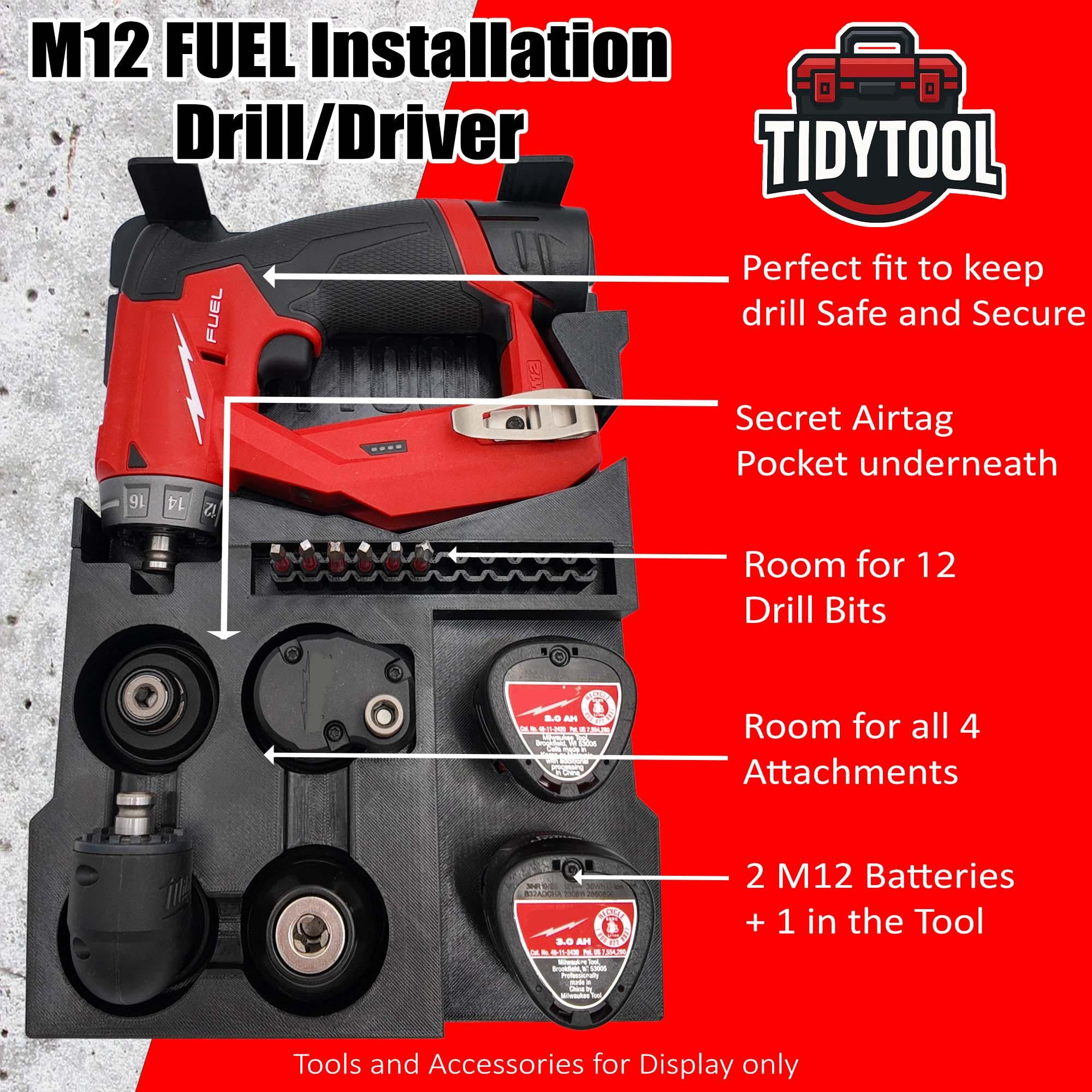 Packout Insert for M12 FUEL Installation Drill and Milwaukee Compact Organizer
