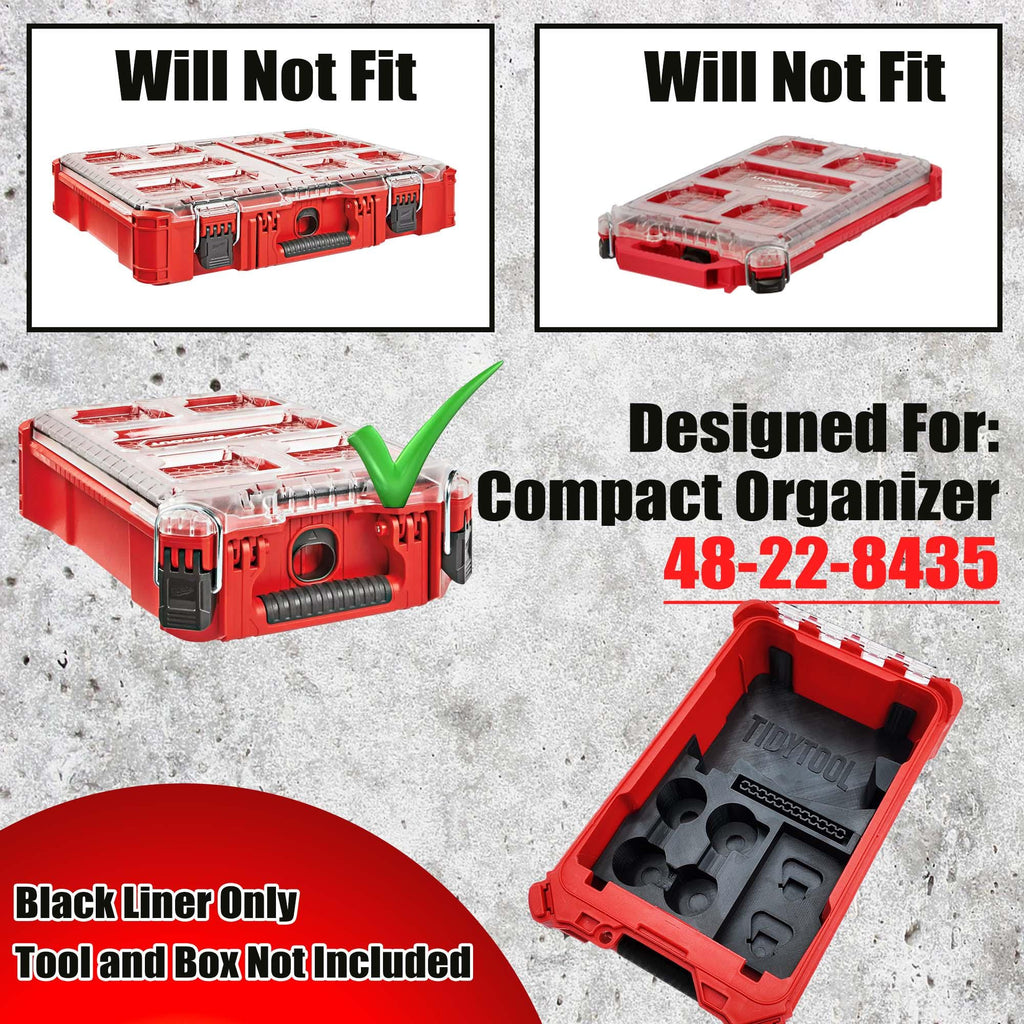 Packout Insert for M12 FUEL Installation Drill and Milwaukee Compact Organizer