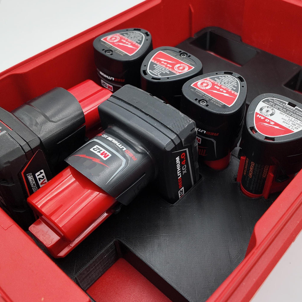 Packout Insert for M12 mixed batteries and Milwaukee Compact Organizer