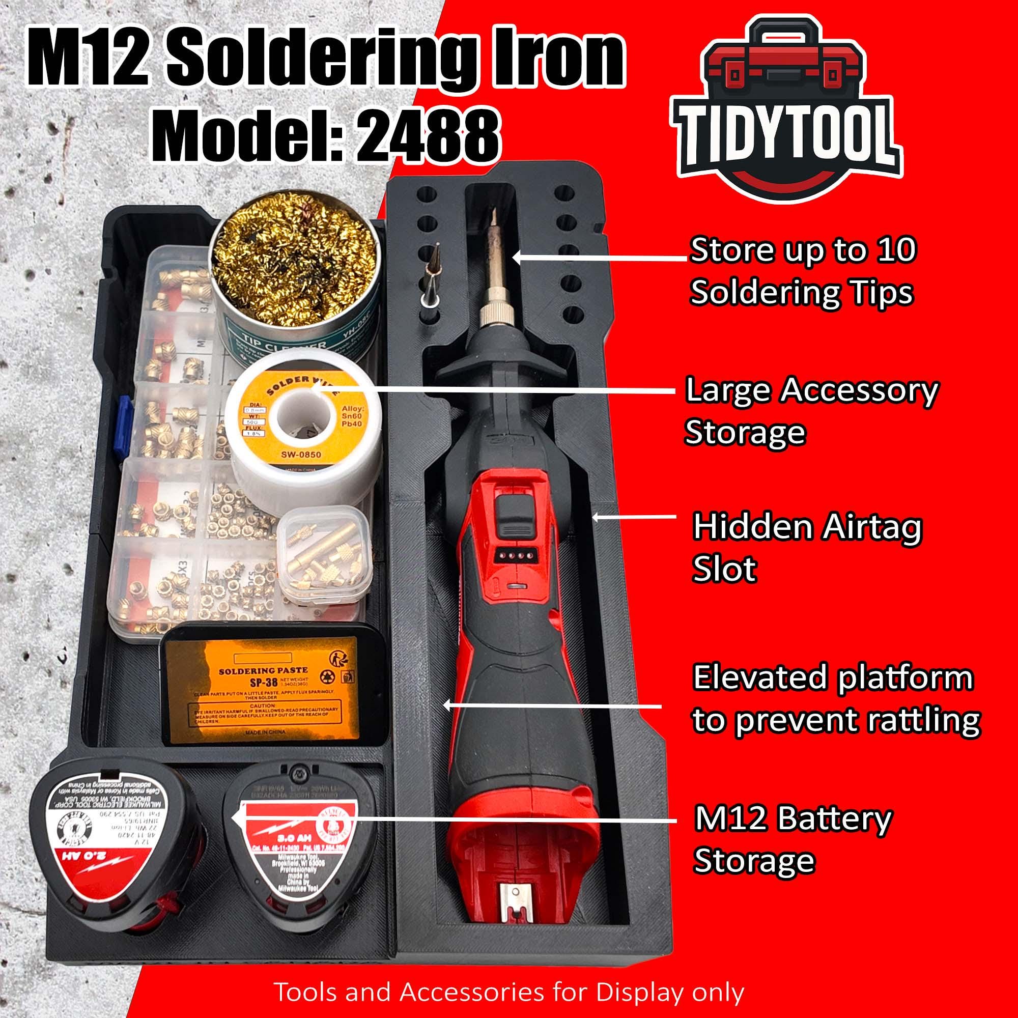 Packout Insert for M12 Soldering Iron and Milwaukee Compact Organizer