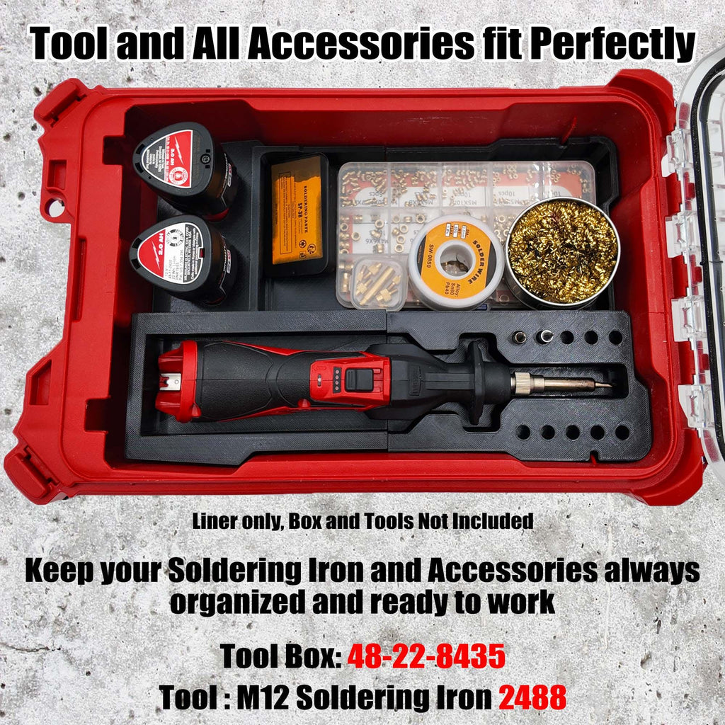 Packout Insert for M12 Soldering Iron and Milwaukee Compact Organizer