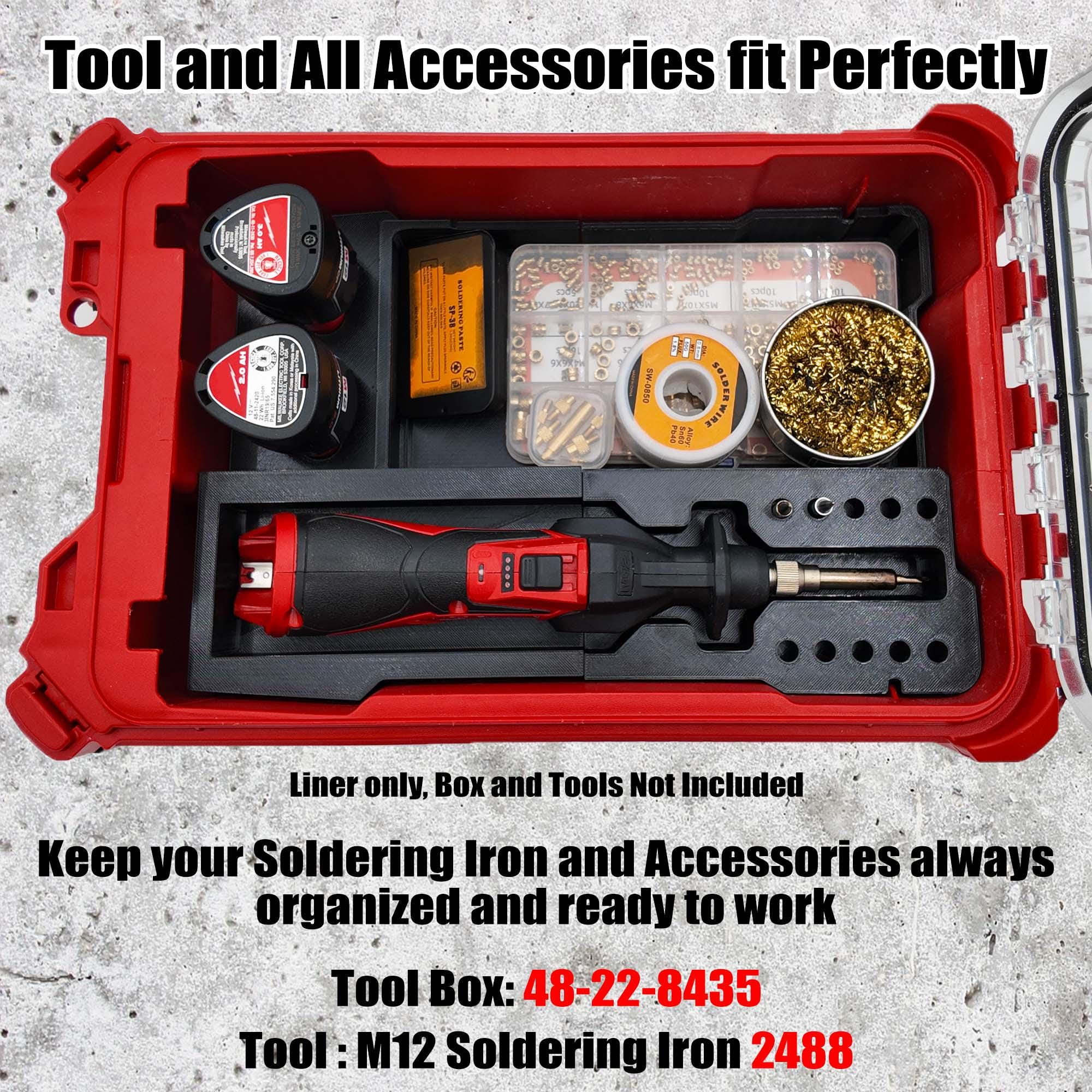 Packout Insert for M12 Soldering Iron and Milwaukee Compact Organizer