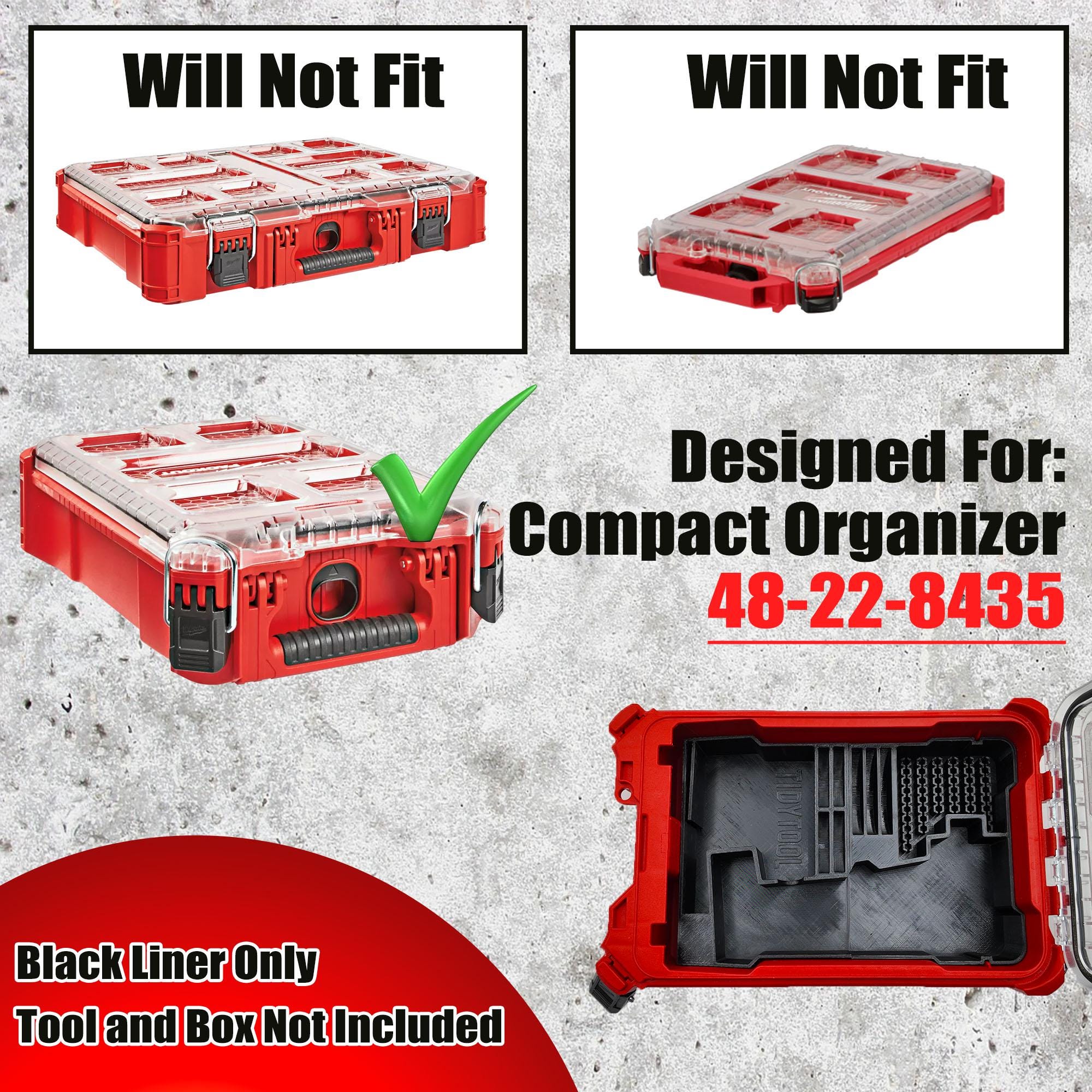 Packout Insert for Milwaukee M12 FUEL 1/4" Right Angle Die Grinder