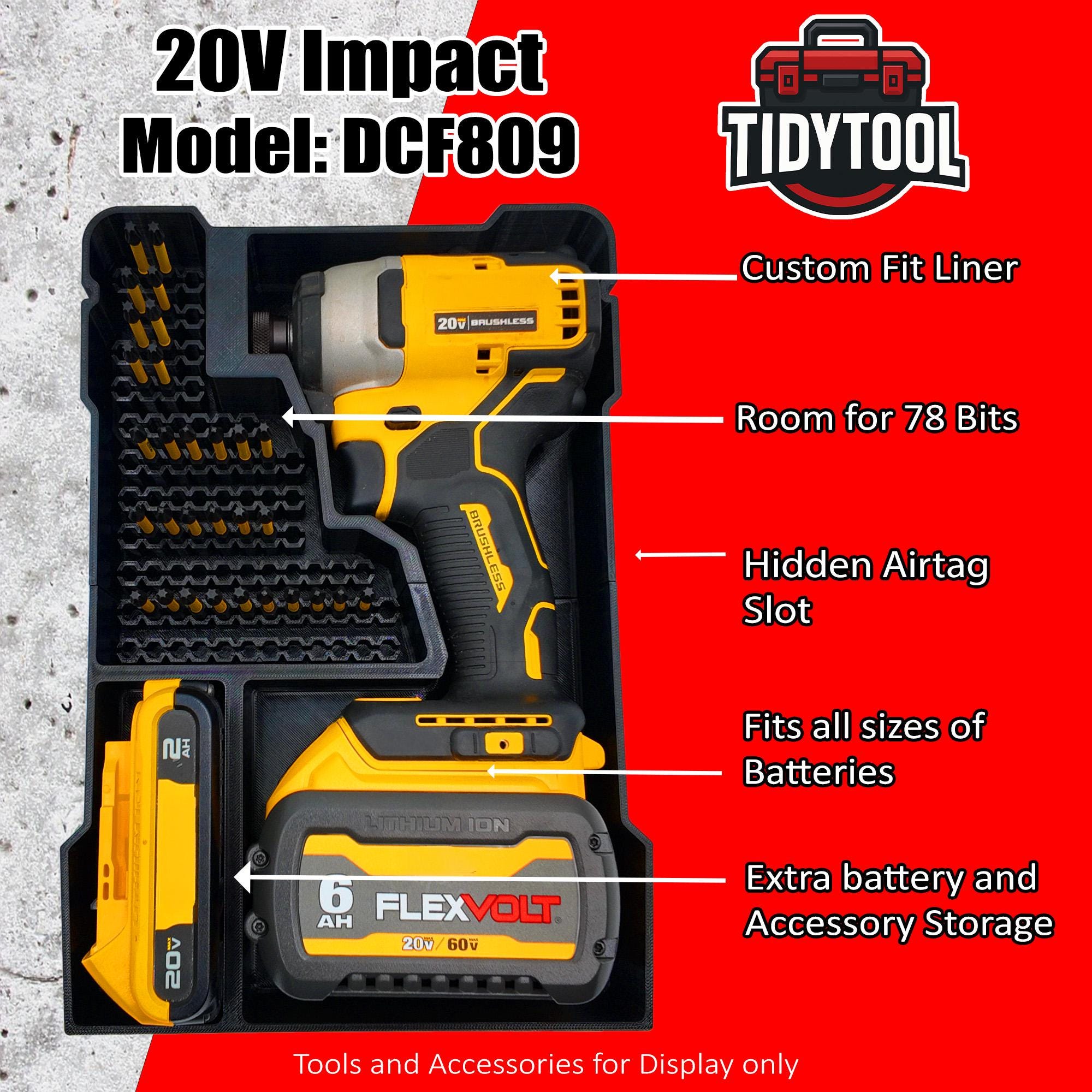 Packout Insert for 20V Brushless Impact (DCF809)