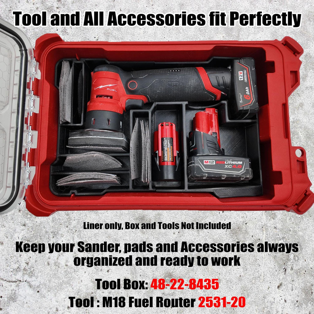 M12 Detail Sander Organizer for Milwaukee Compact Packout