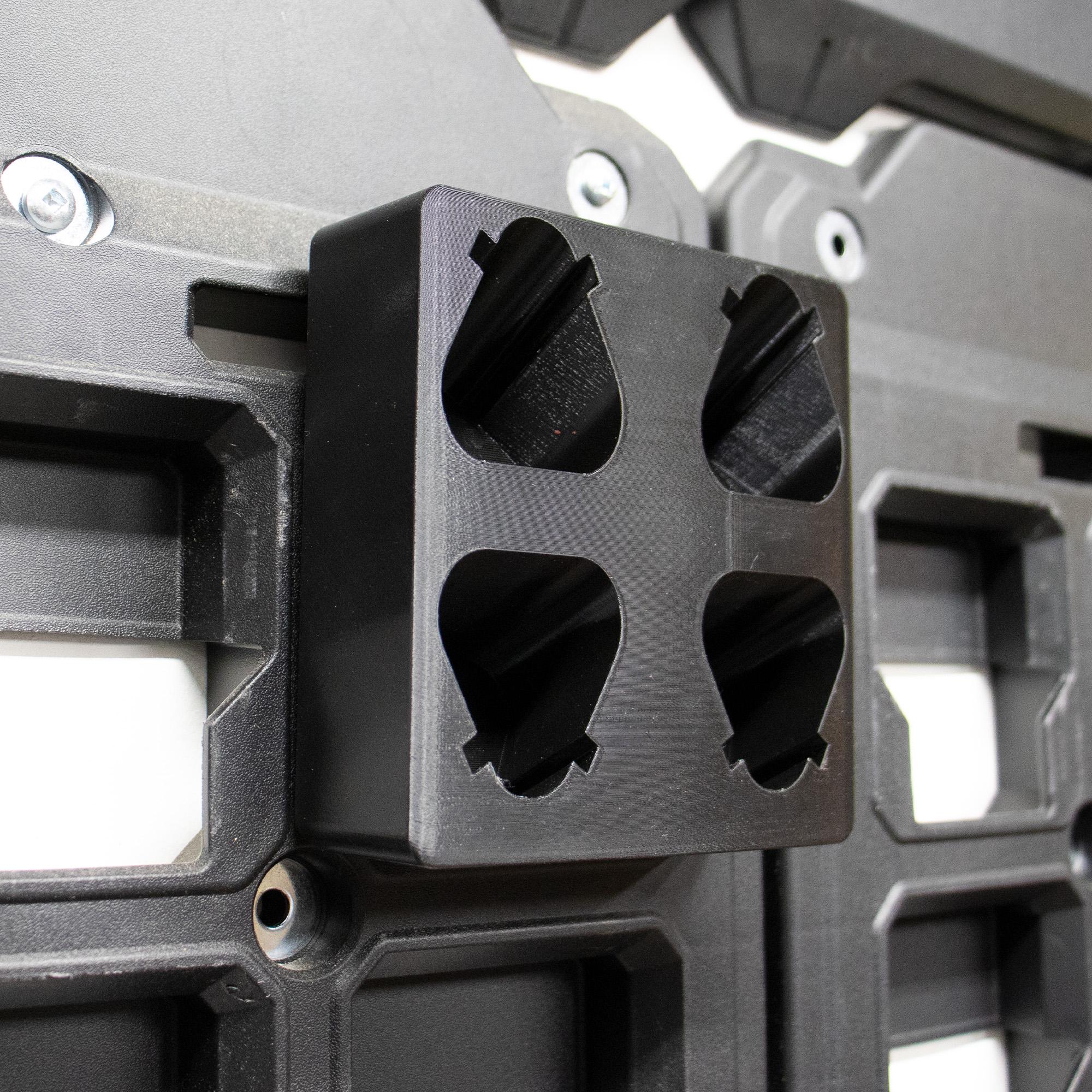 Packout Wall M12 Battery Holder Quad Mount (Large and Small Batteries)