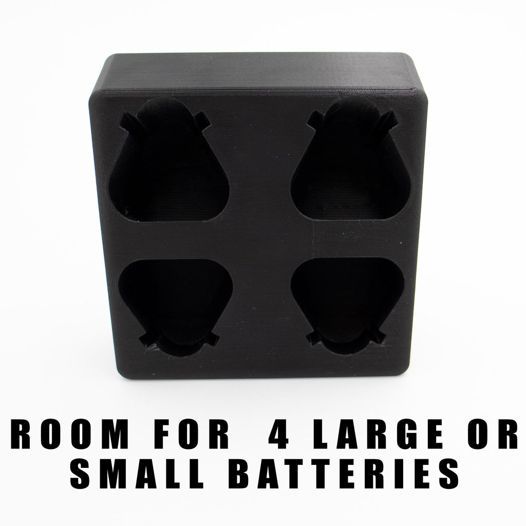 Packout Wall M12 Battery Holder Quad Mount (Large and Small Batteries)