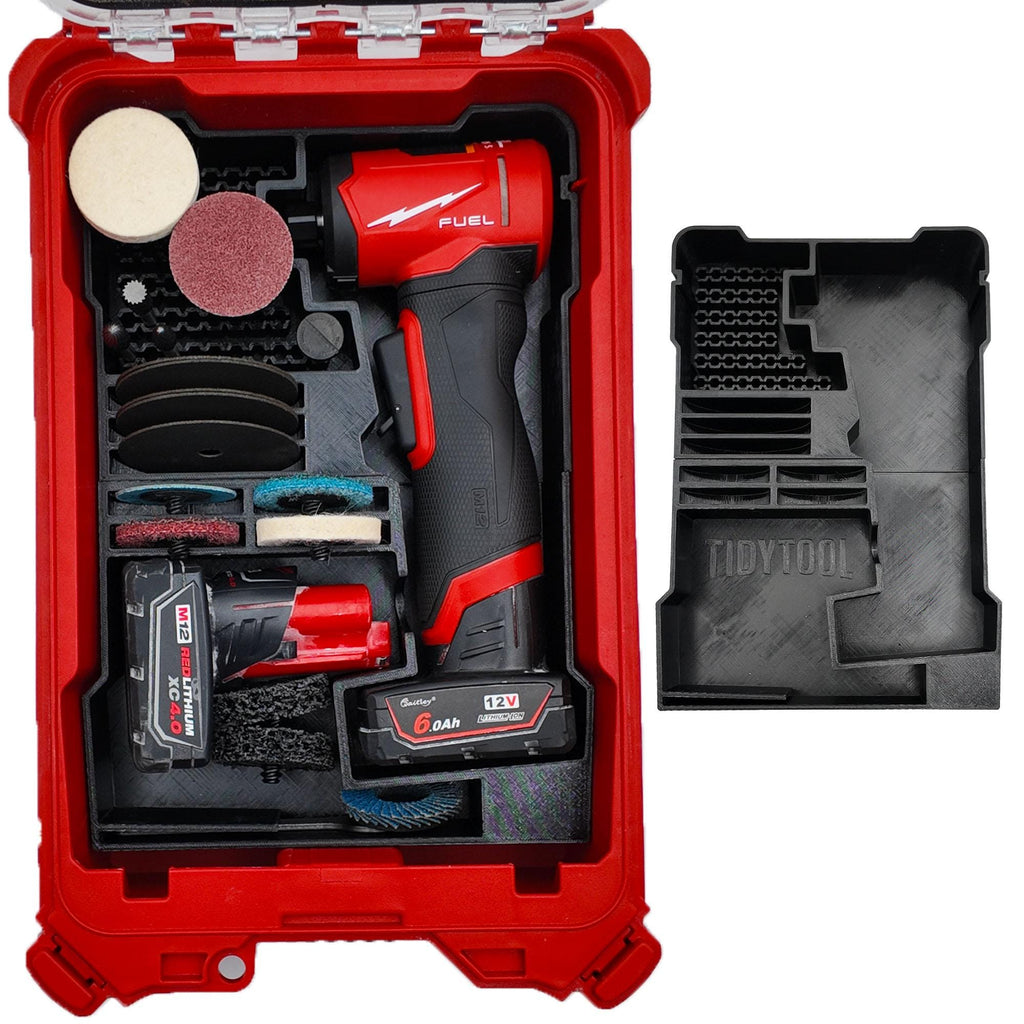 Packout Insert for Milwaukee M12 FUEL 1/4" Right Angle Die Grinder