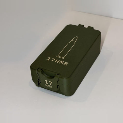 17 HMR ammo box, 120 round BoxLoc case