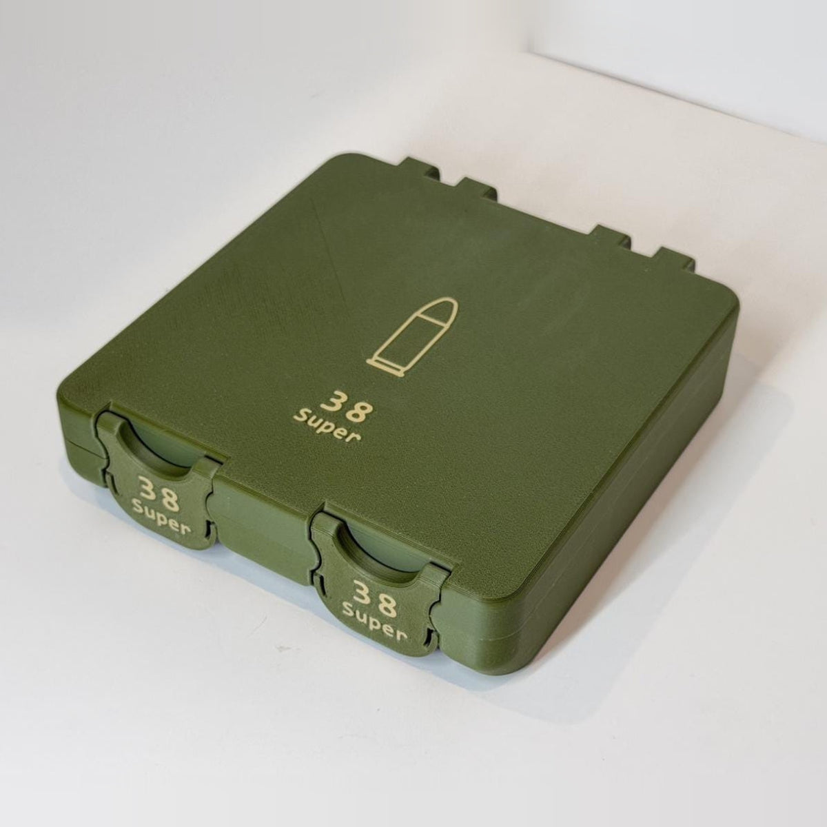 38 Super ammo box, 100 round BoxLoc case