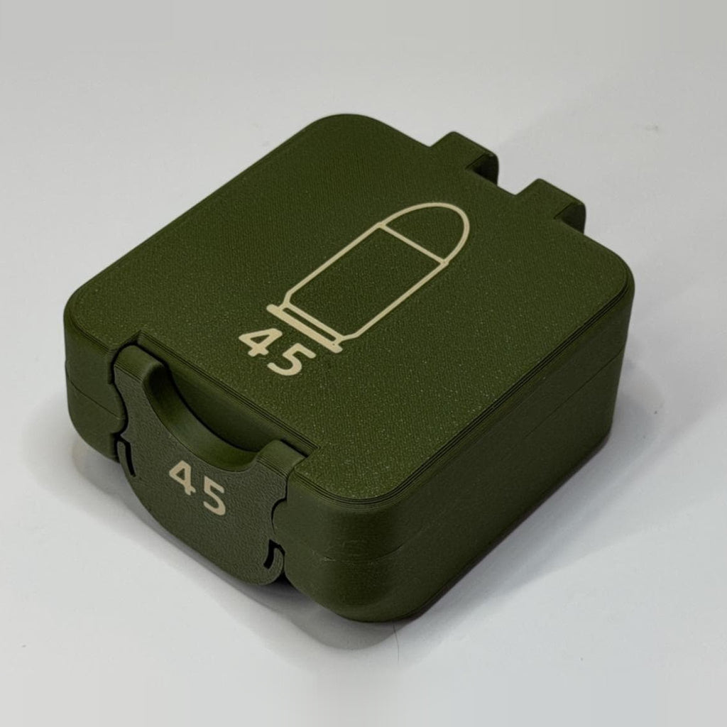 45 Cal ammo box, 25 round BoxLoc case