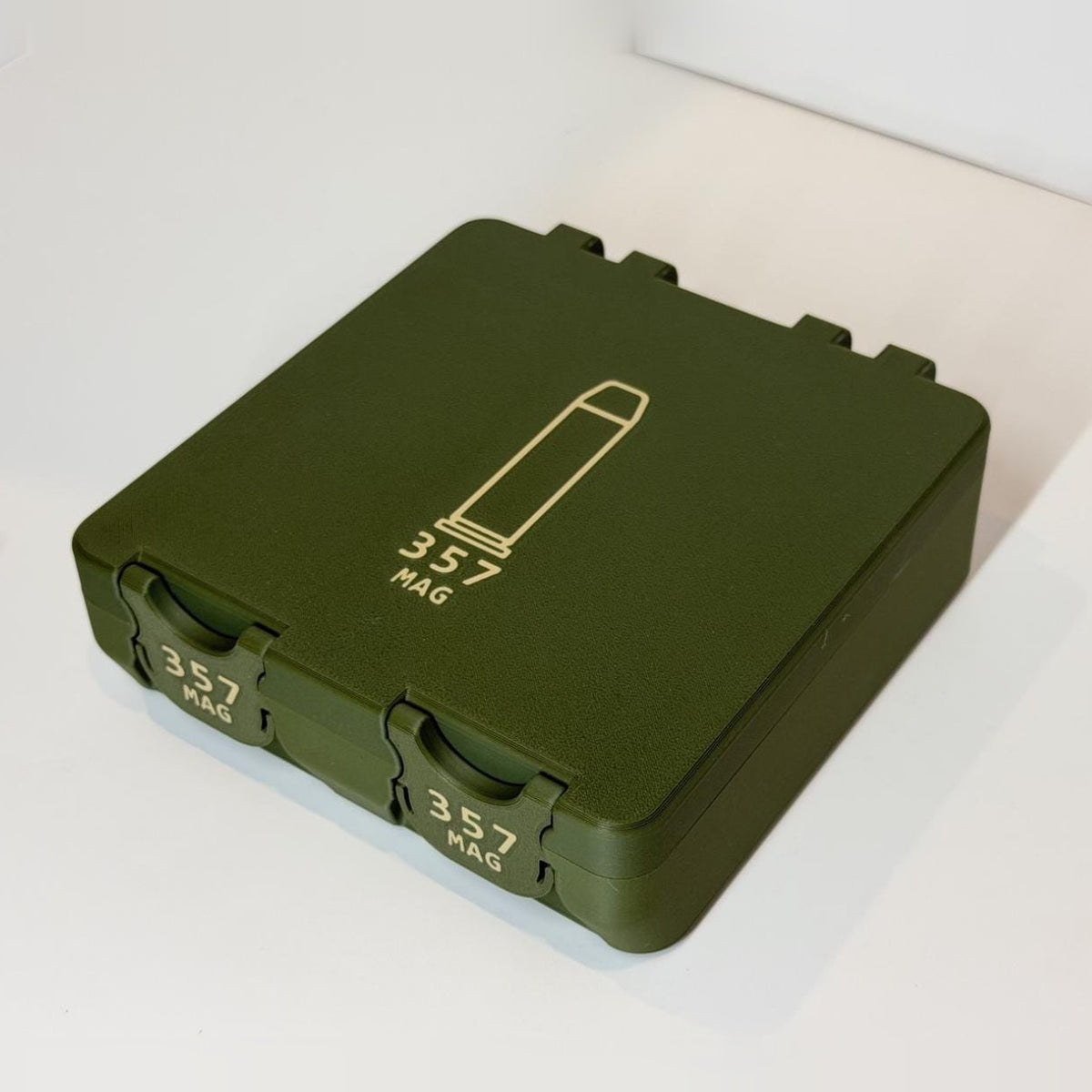 357 Magnum ammo box, 100 round BoxLoc case