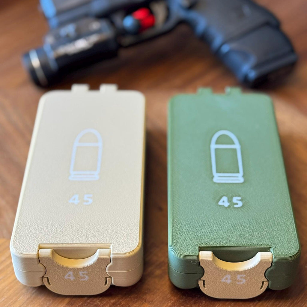 45 ACP ammo box, 50 round BoxLoc case