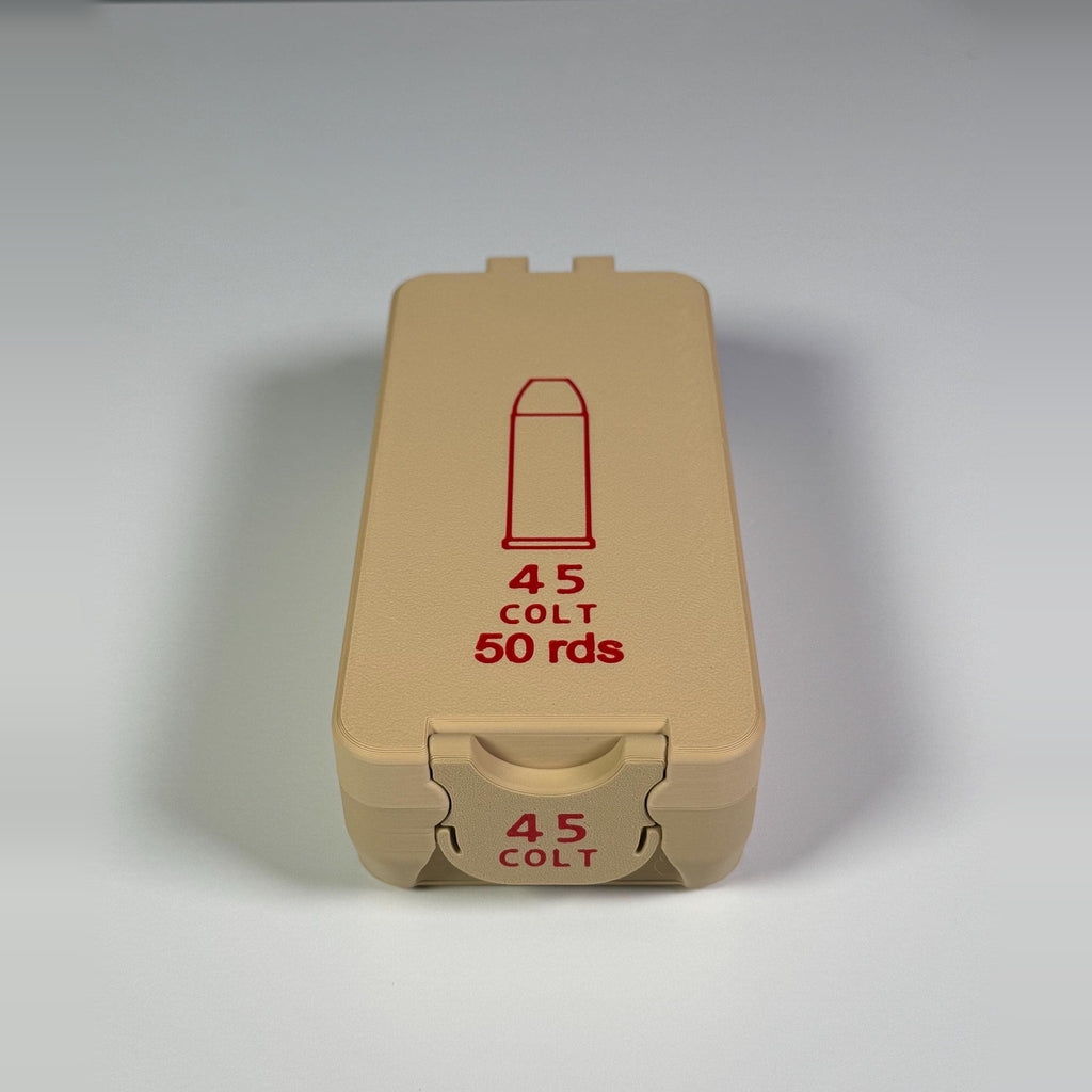 45 Colt ammo box, 50 round BoxLoc case